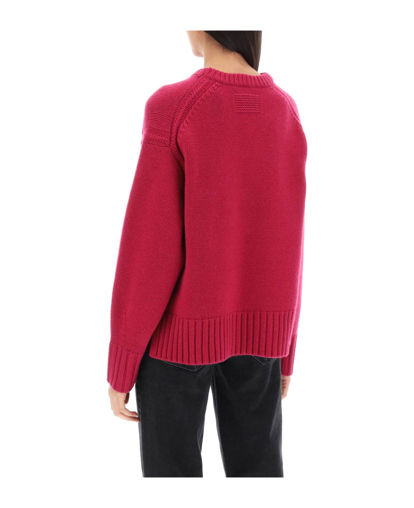 Guest in Residence Crew-neck Sweater In Cashmere - MAGENTA (Fuchsia)