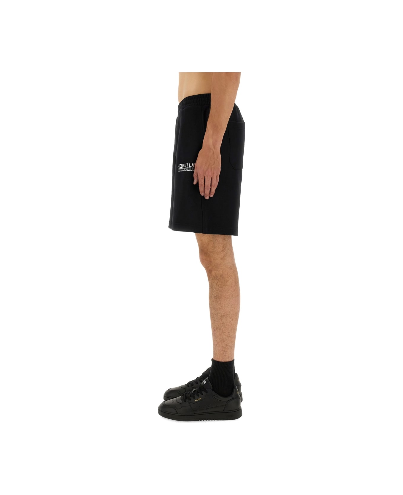 Helmut Lang Shorts With Logo - BLACK