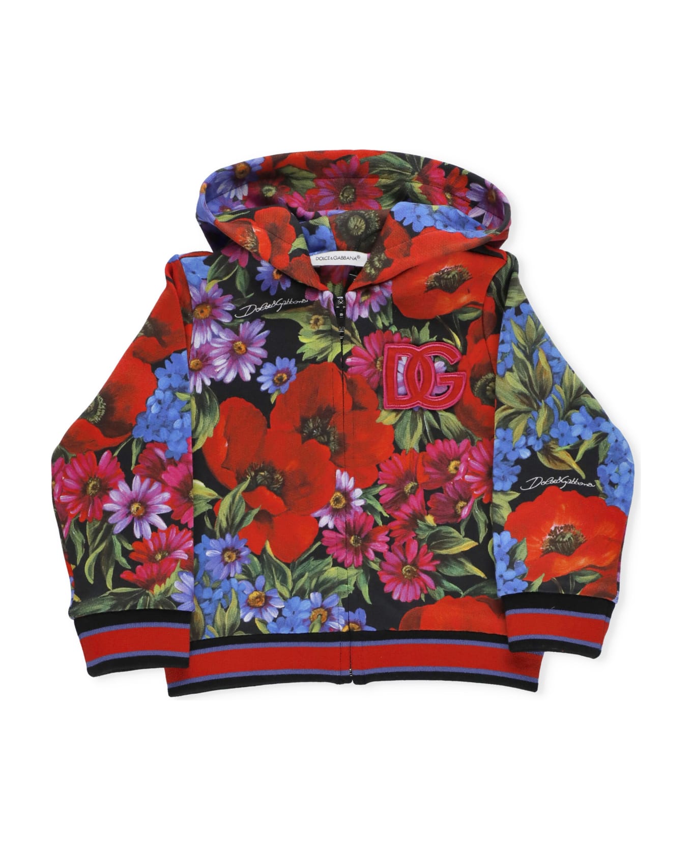 Dolce & Gabbana Sweatshirt With Meadow Print - PRATO FDO.NERO