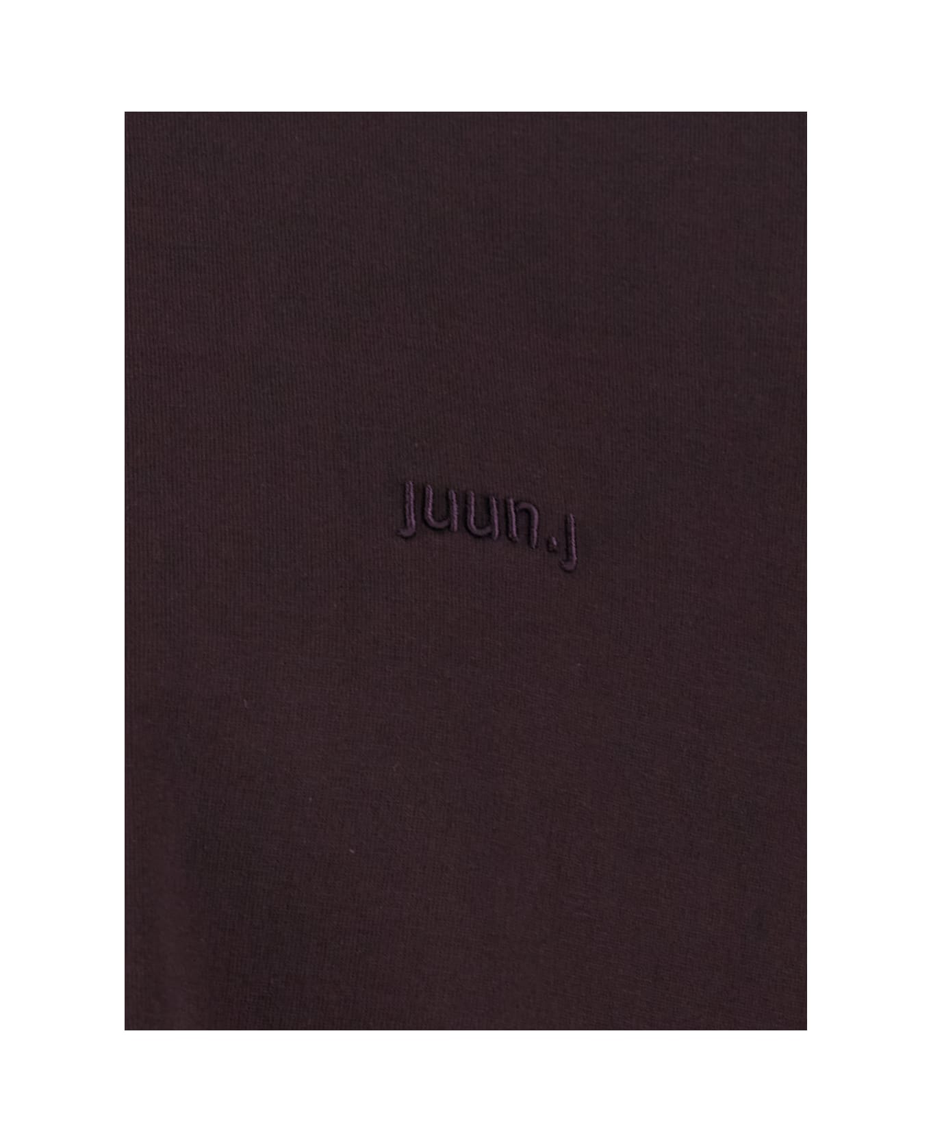 Juun.J Bordeaux T-shirt With Logo Embroidered On The Front And Print On The Back In Cotton Man - Bordeaux