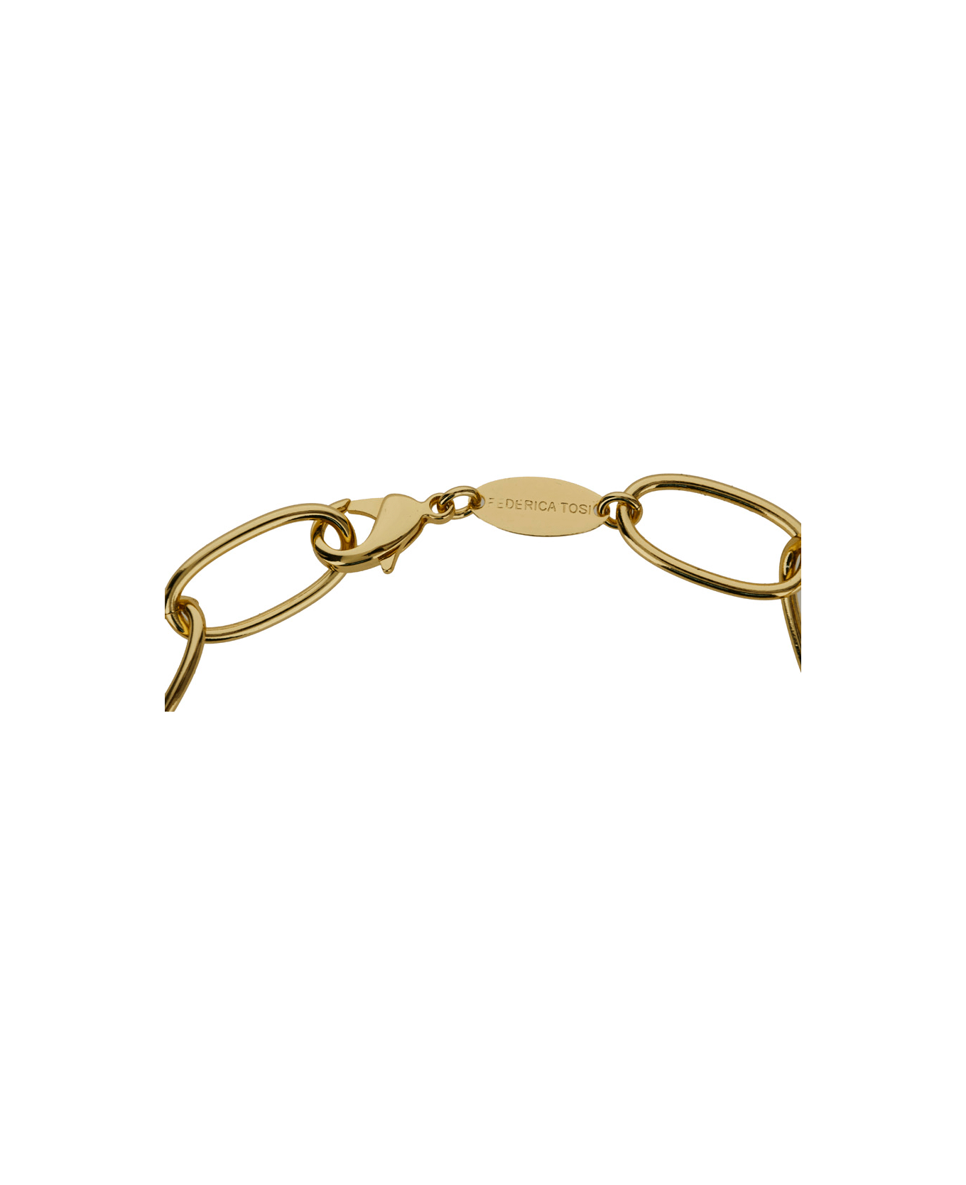 Federica Tosi Chain Necklace In Golden Brass Woman - Metallic