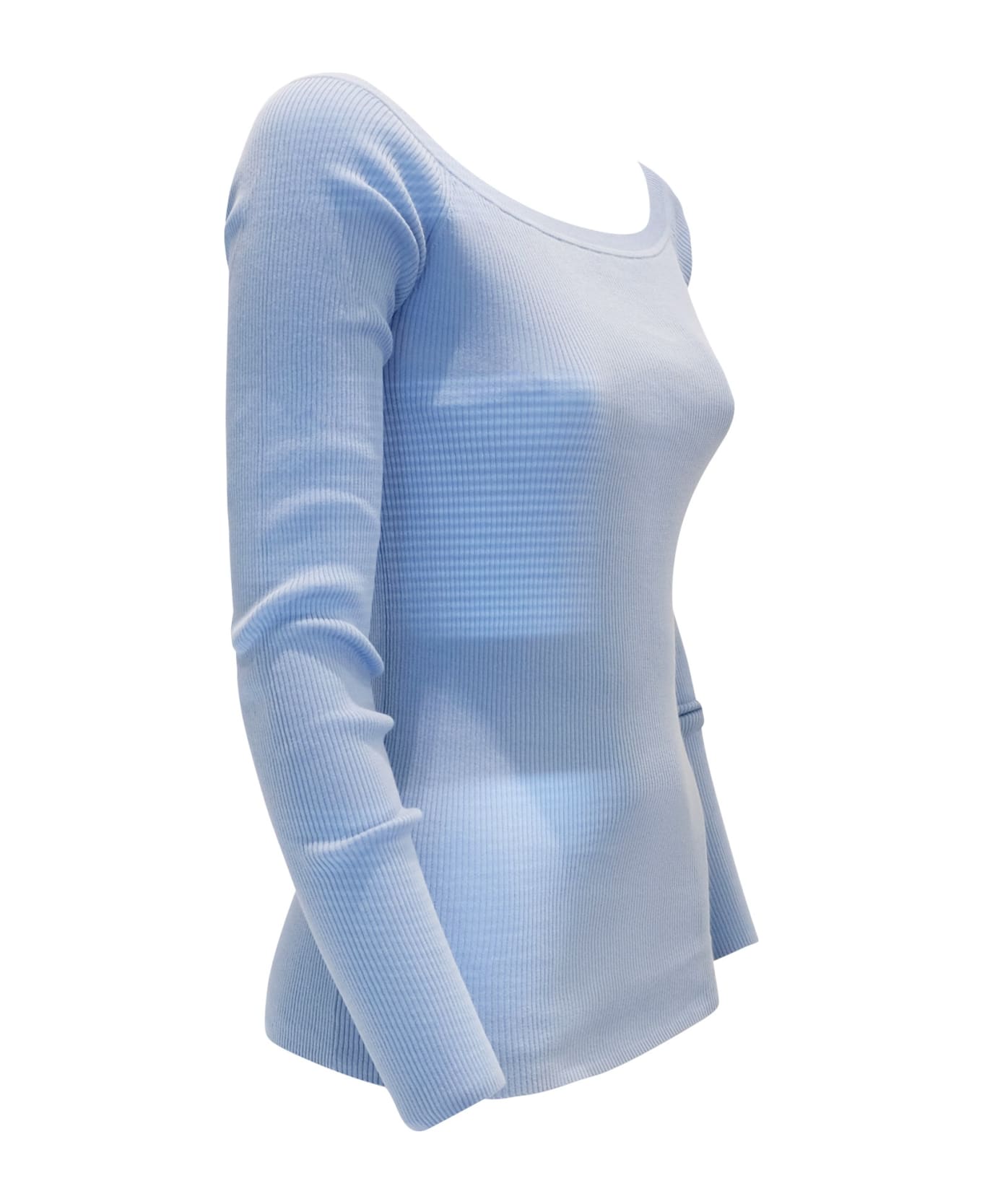 Parosh Powder Blue Cotton Cipria24 Sweater - Azzurro ニットウェア