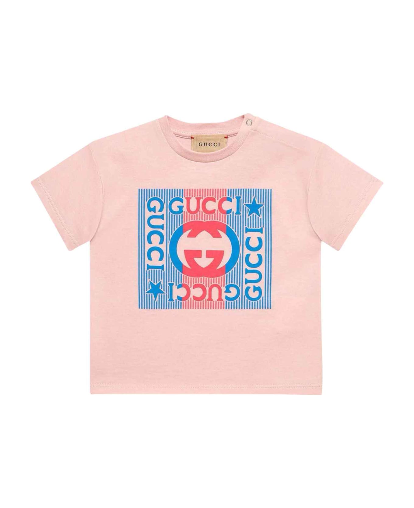 Gucci Pink T-shirt With Print - Rosa
