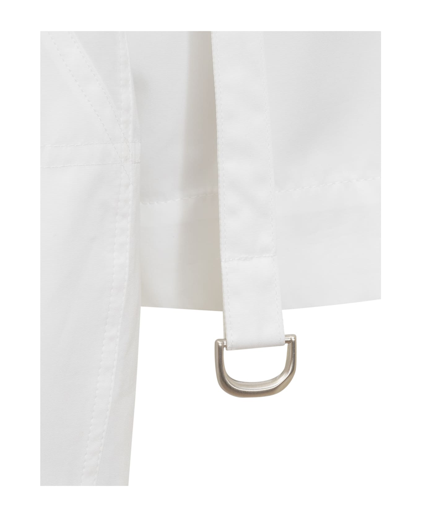 Off-White Poplin Cargo Shirt - WHITE