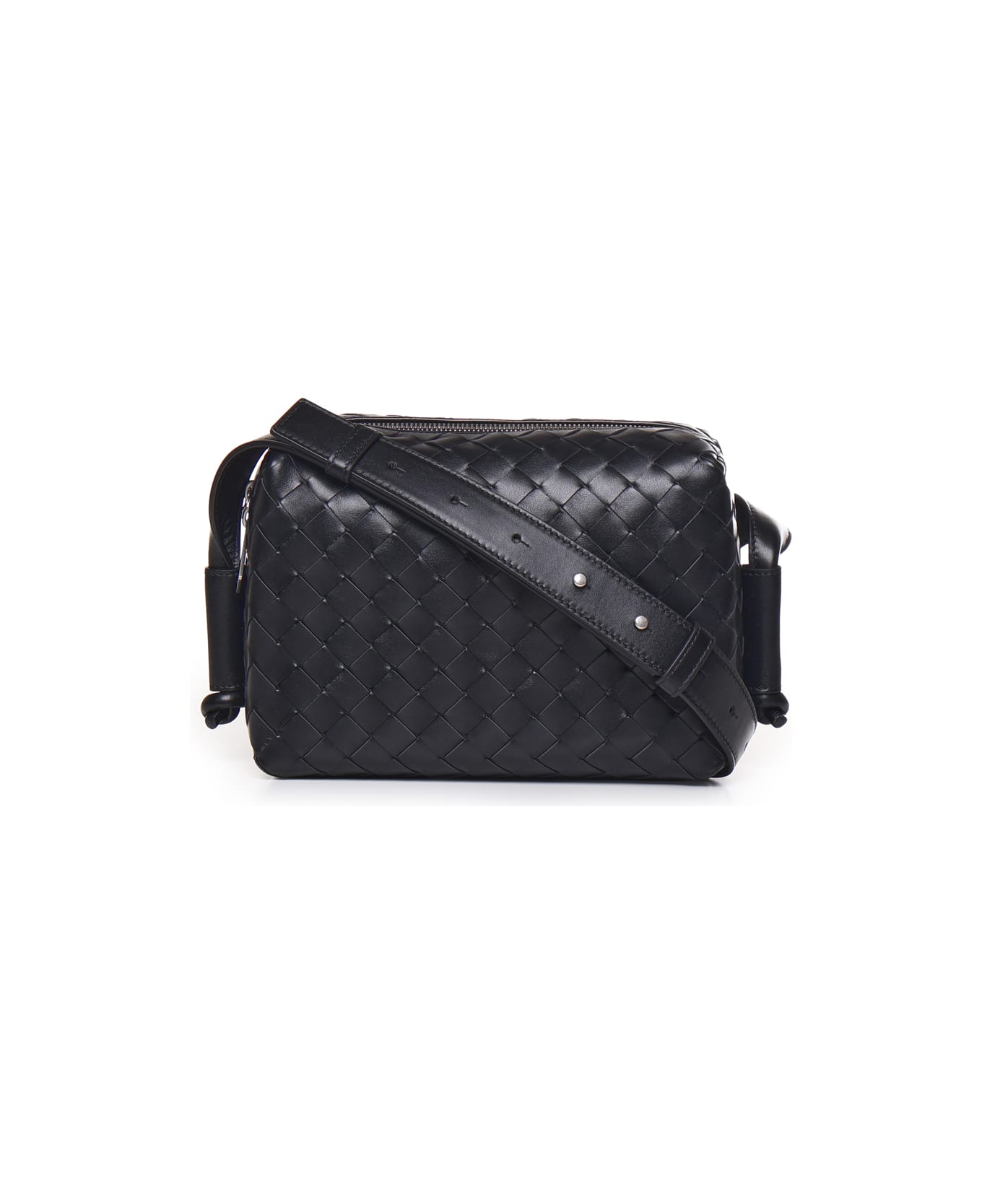 Bottega Veneta Camera Bag With Woven Loop - Black