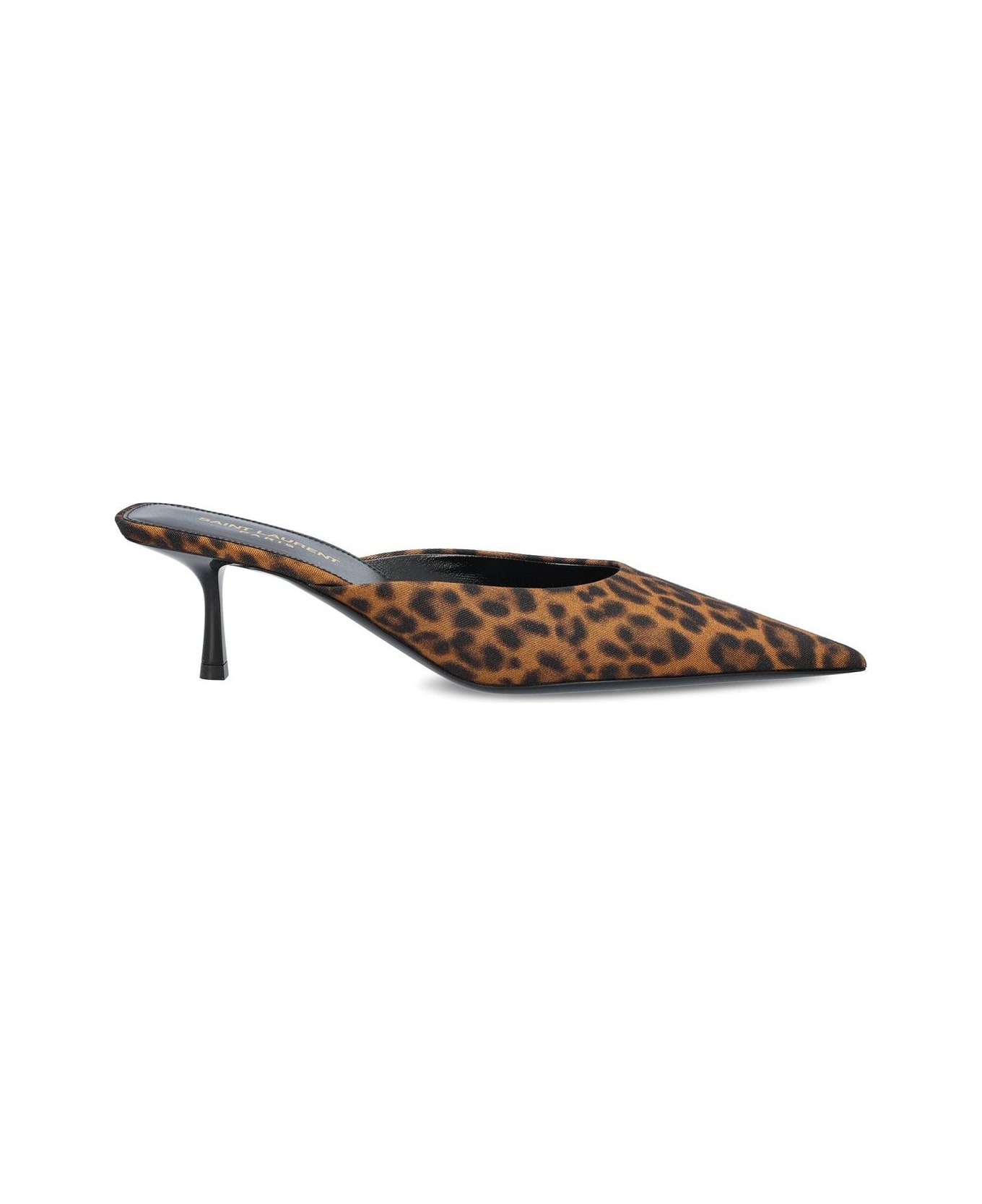 Saint Laurent Leopard Print Pointed-toe Pumps - MantO NATURALE