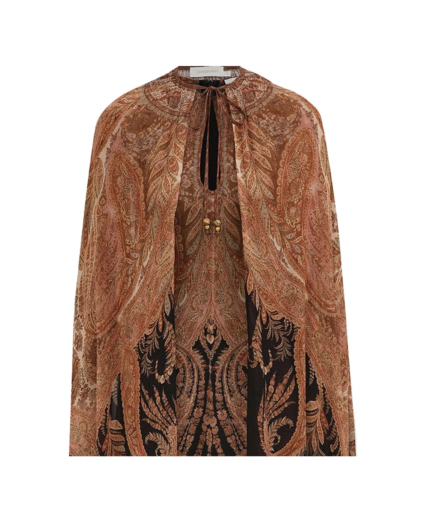 Zimmermann Printed Long Dress - BLACK PAISLEY