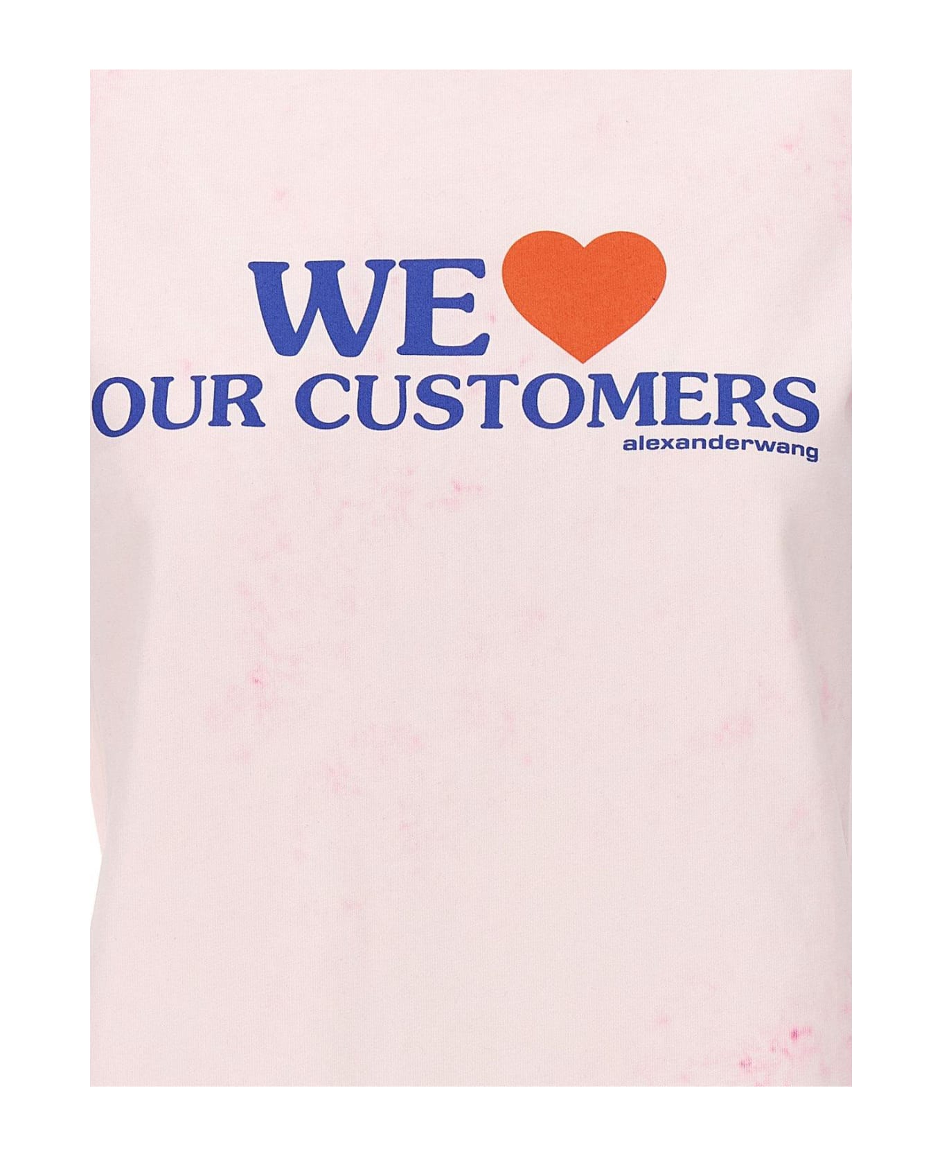 Alexander Wang Love Our Customers Shrunken T-shirt - Pink
