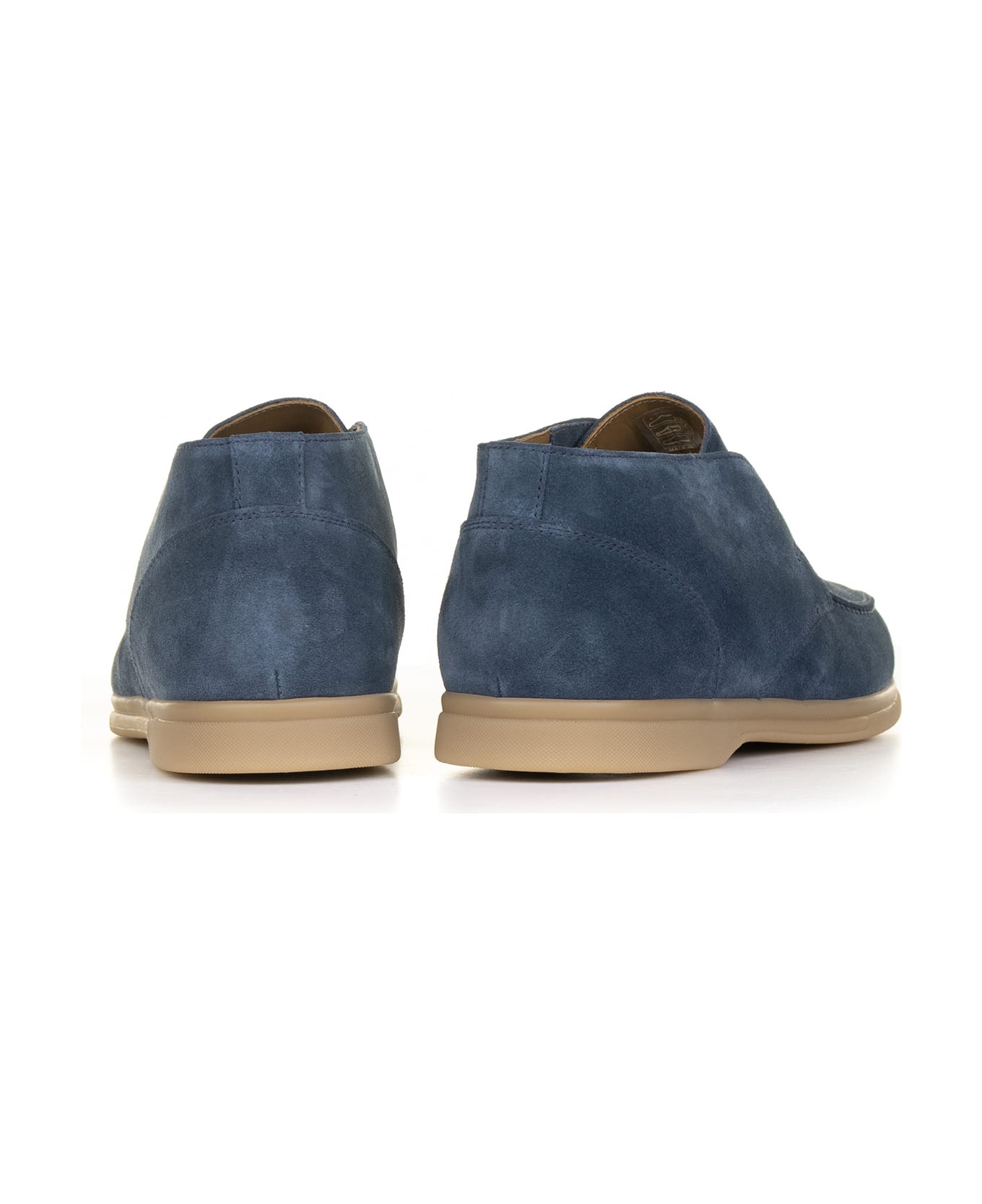 Doucal's Slip-on Ankle Boot In Blue Suede - OCEANO