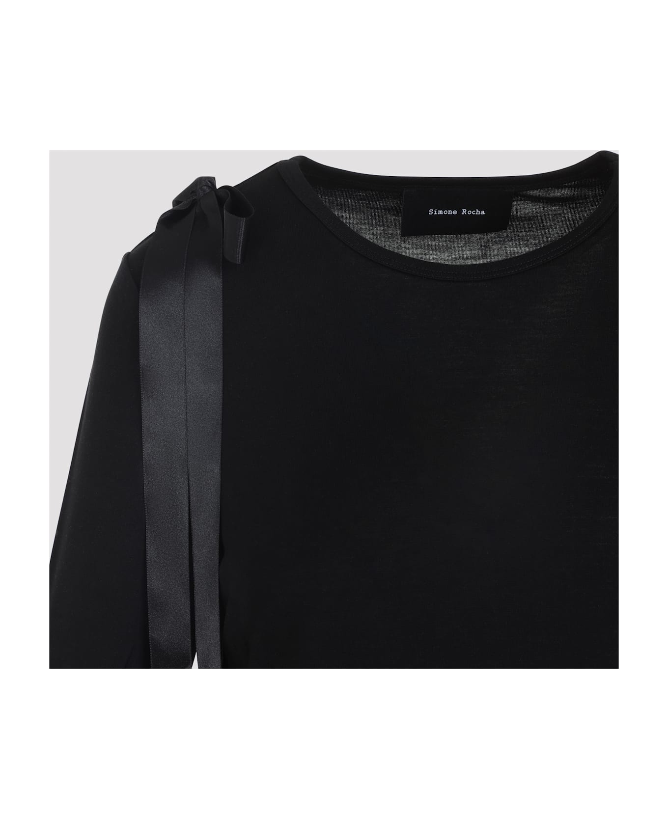 Simone Rocha Bow Ribbon T-shirt - Black