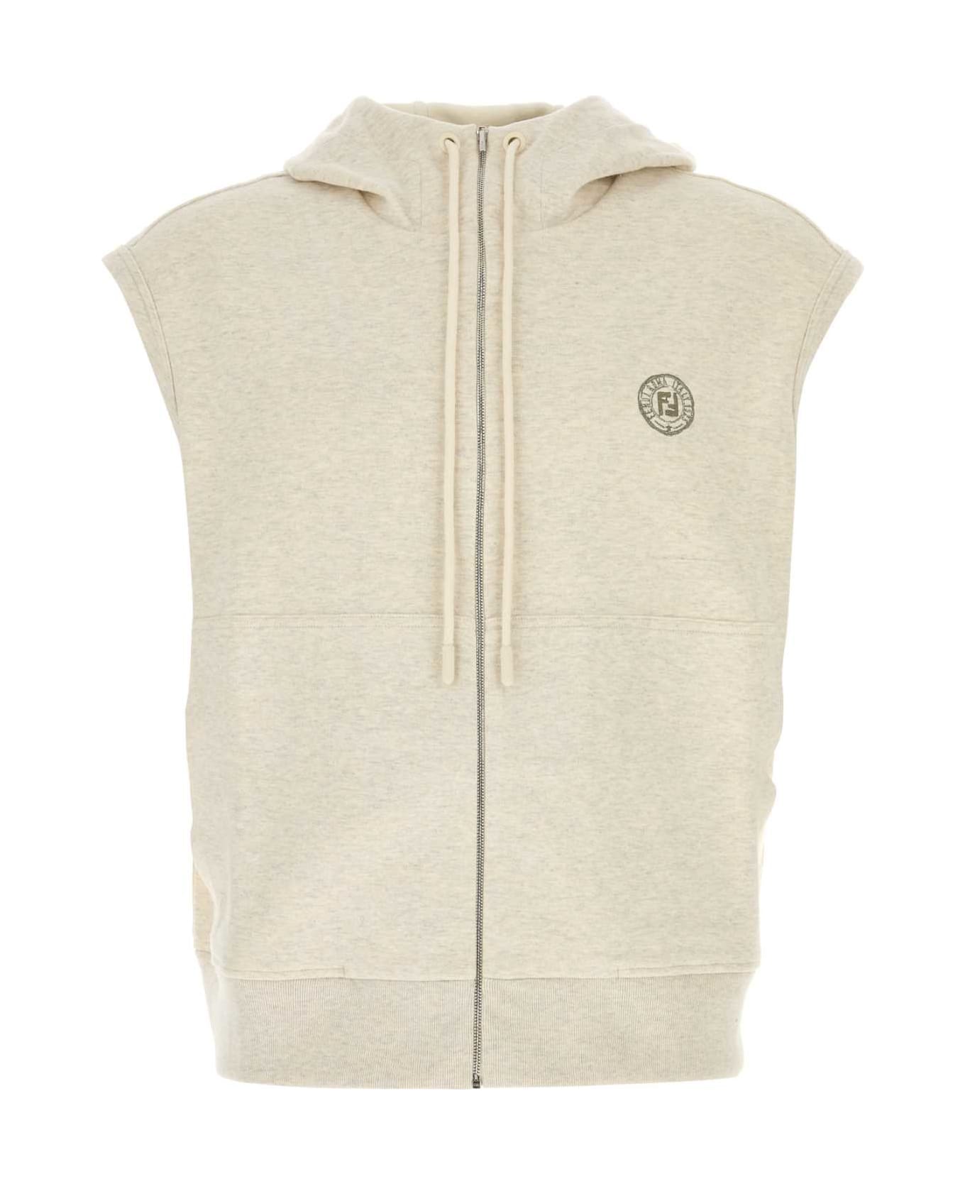 Fendi Melange Crema Stretch Sweatshirt - NATURAL MELANGE