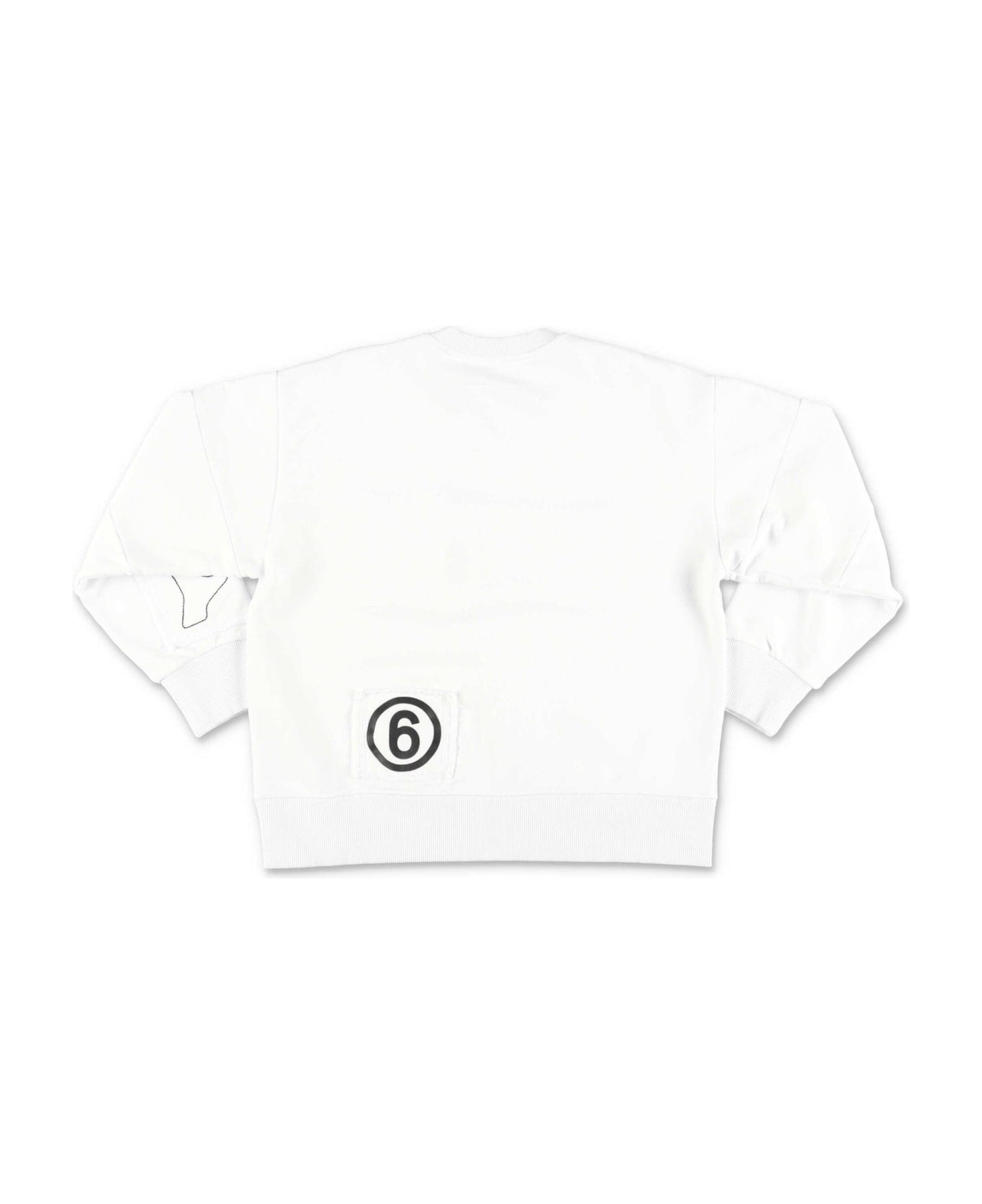 Maison Margiela Logo Print Sweatshirt - WHITE ニットウェア＆スウェットシャツ