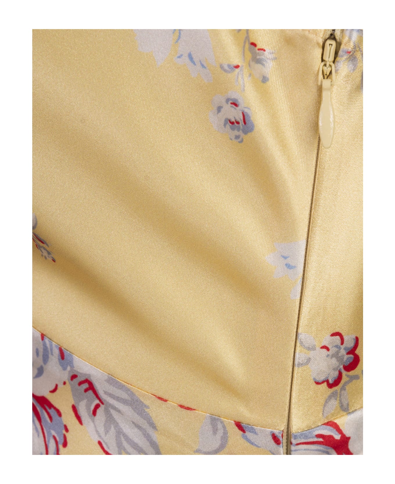Aspesi Yellow Printed Polyester Petticoat Dress - Yellow ワンピース＆ドレス