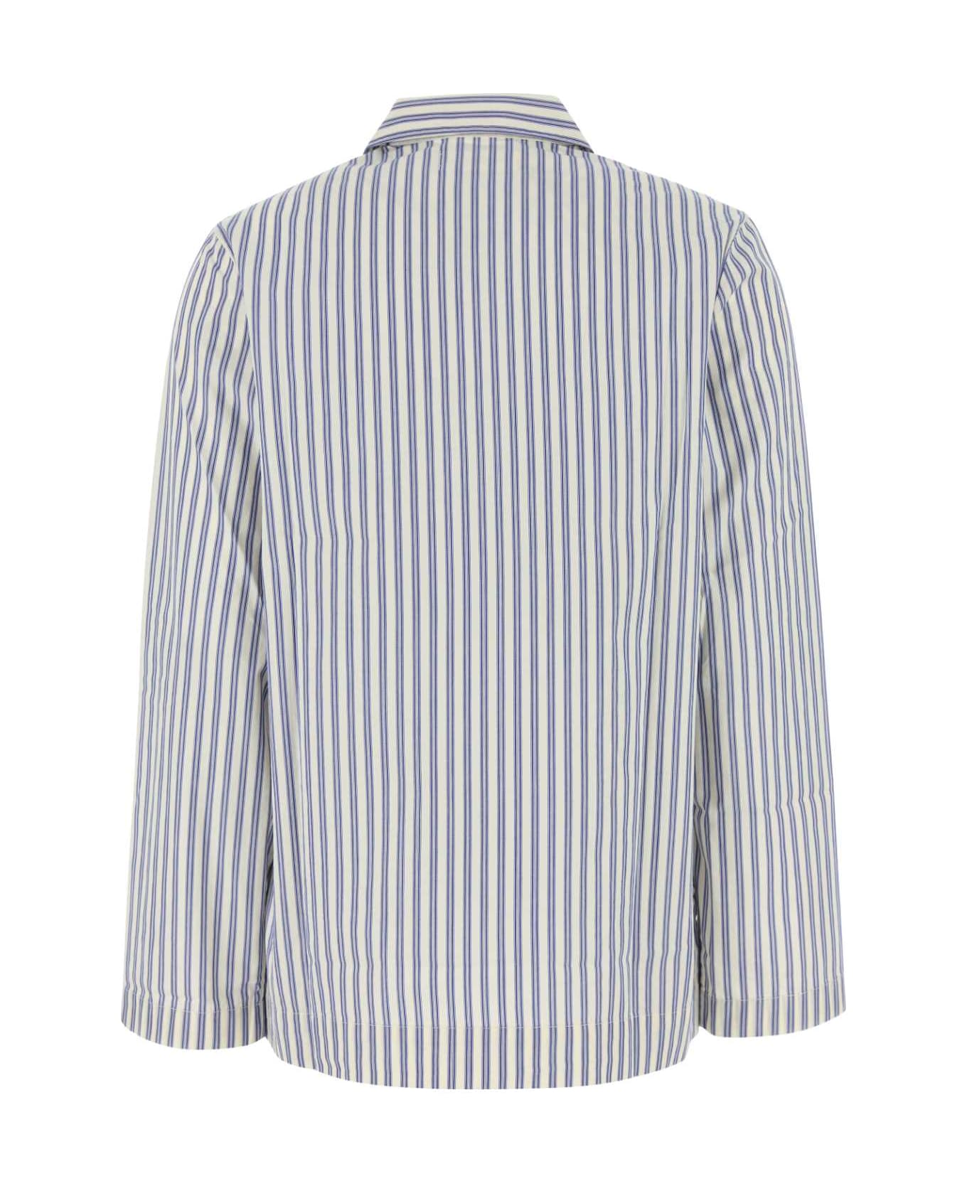 Tekla Embroidered Poplin Shirt - SKAGENSTRIPES