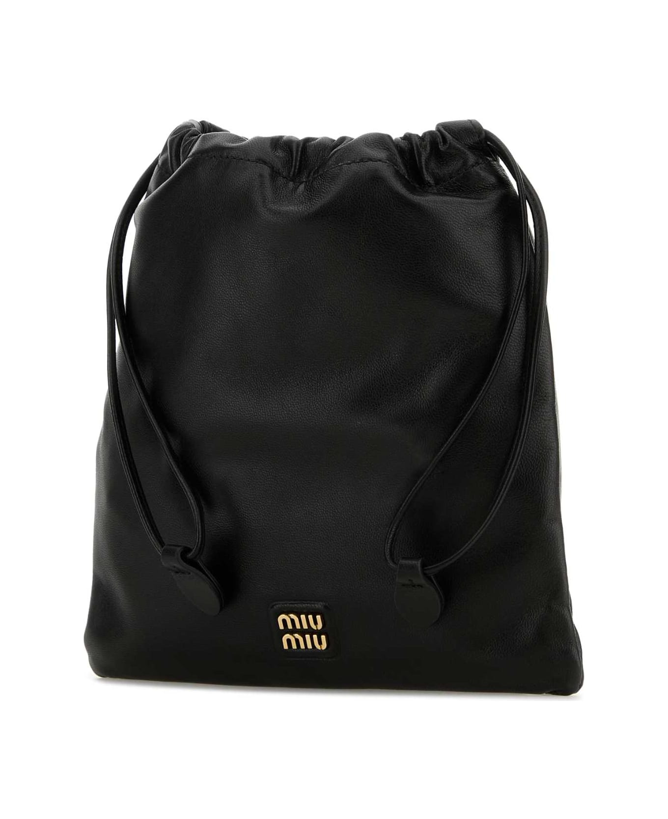 Miu Miu Black Nappa Leather Pouch - NERO