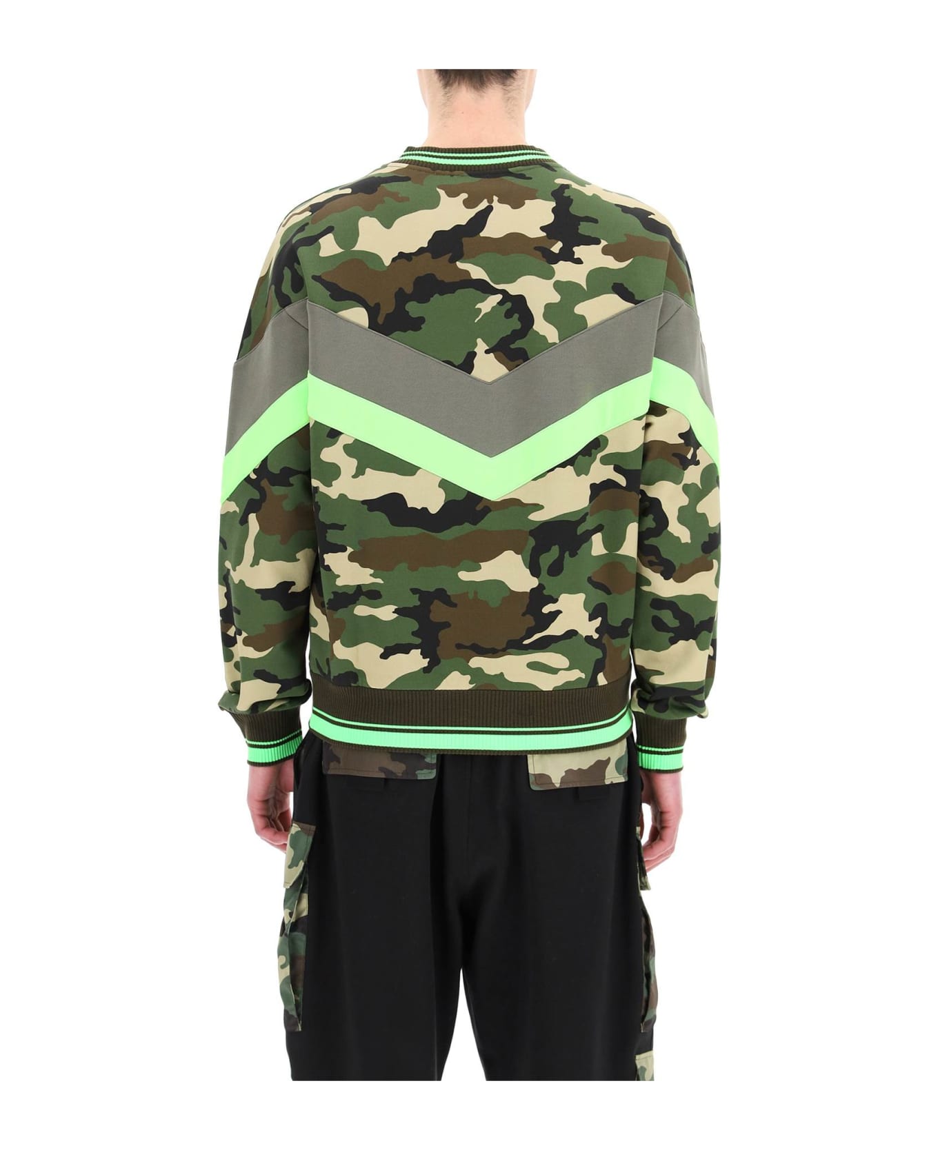 Dolce & Gabbana Camouflage Print Sweatshirt - GREEN フリース