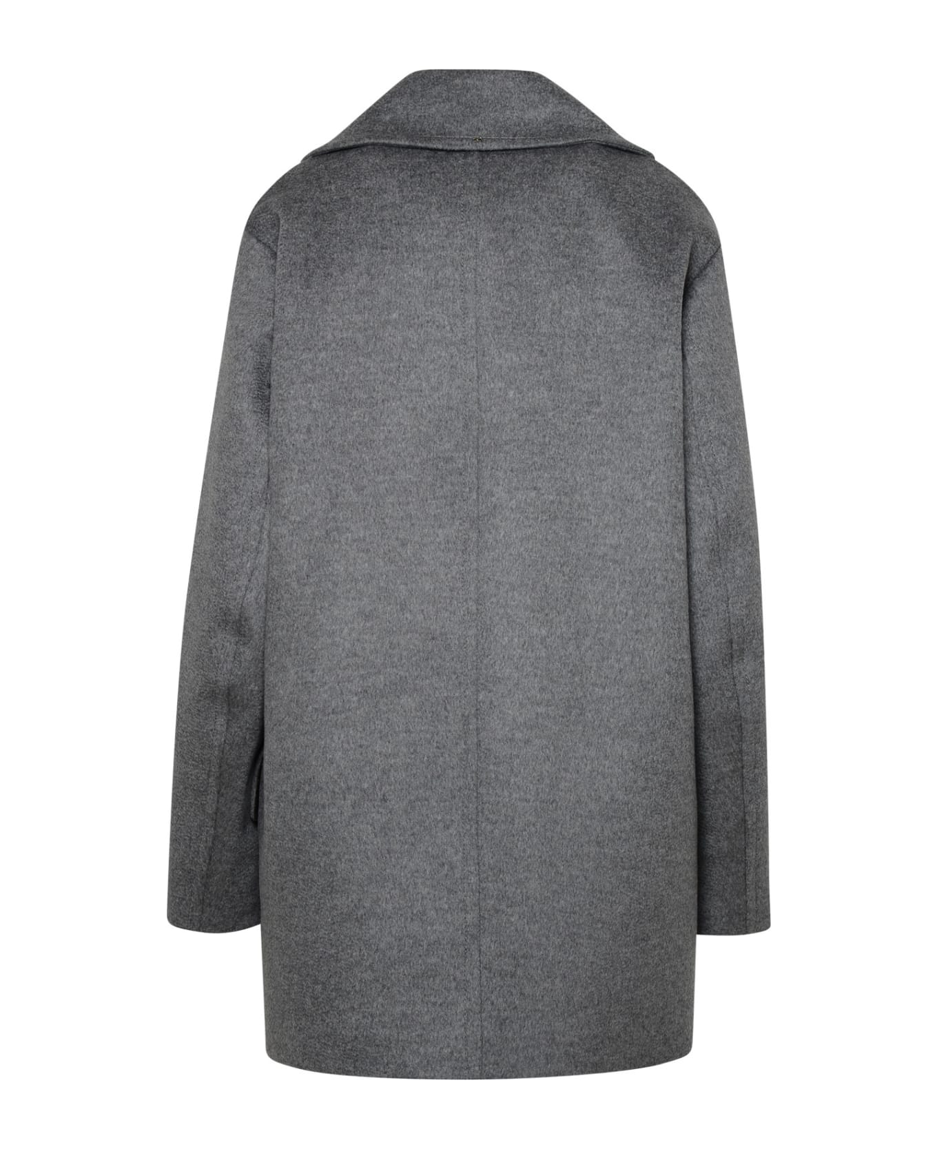 SportMax 'martora' Grey Virgin Wool Trench Coat - Grey コート