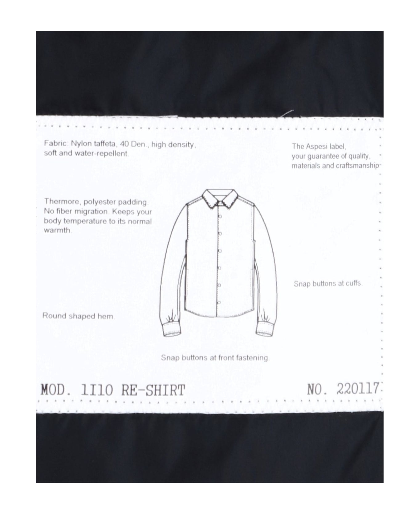 Aspesi 're-shirt' Jacket - Nero