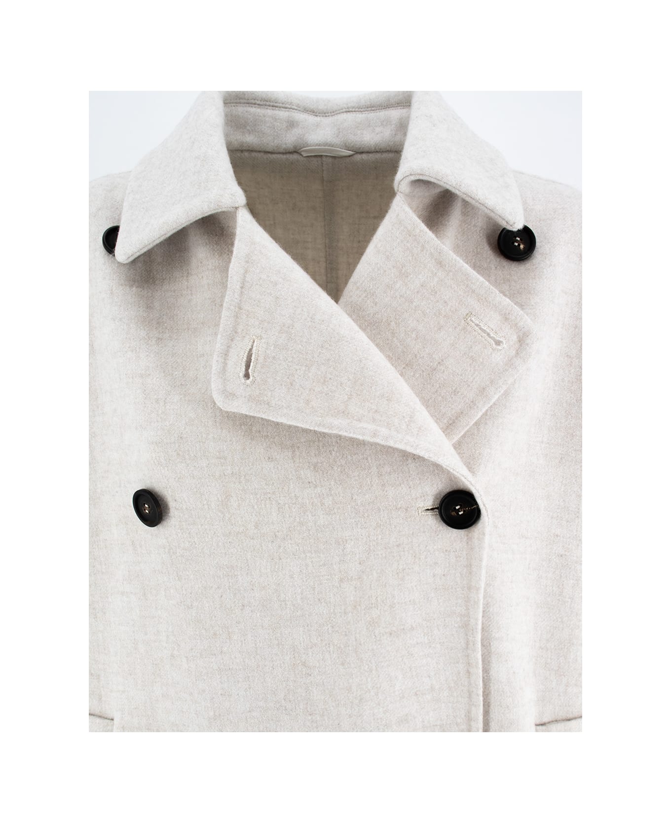 Brunello Cucinelli Monili Embellished Hand-finished Coat - MADREPERLA