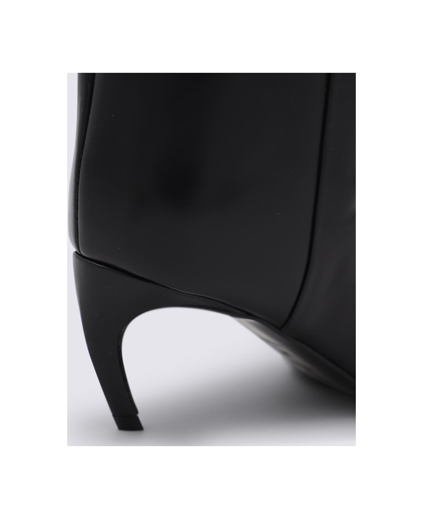 The Attico Black Leather Boots - Black