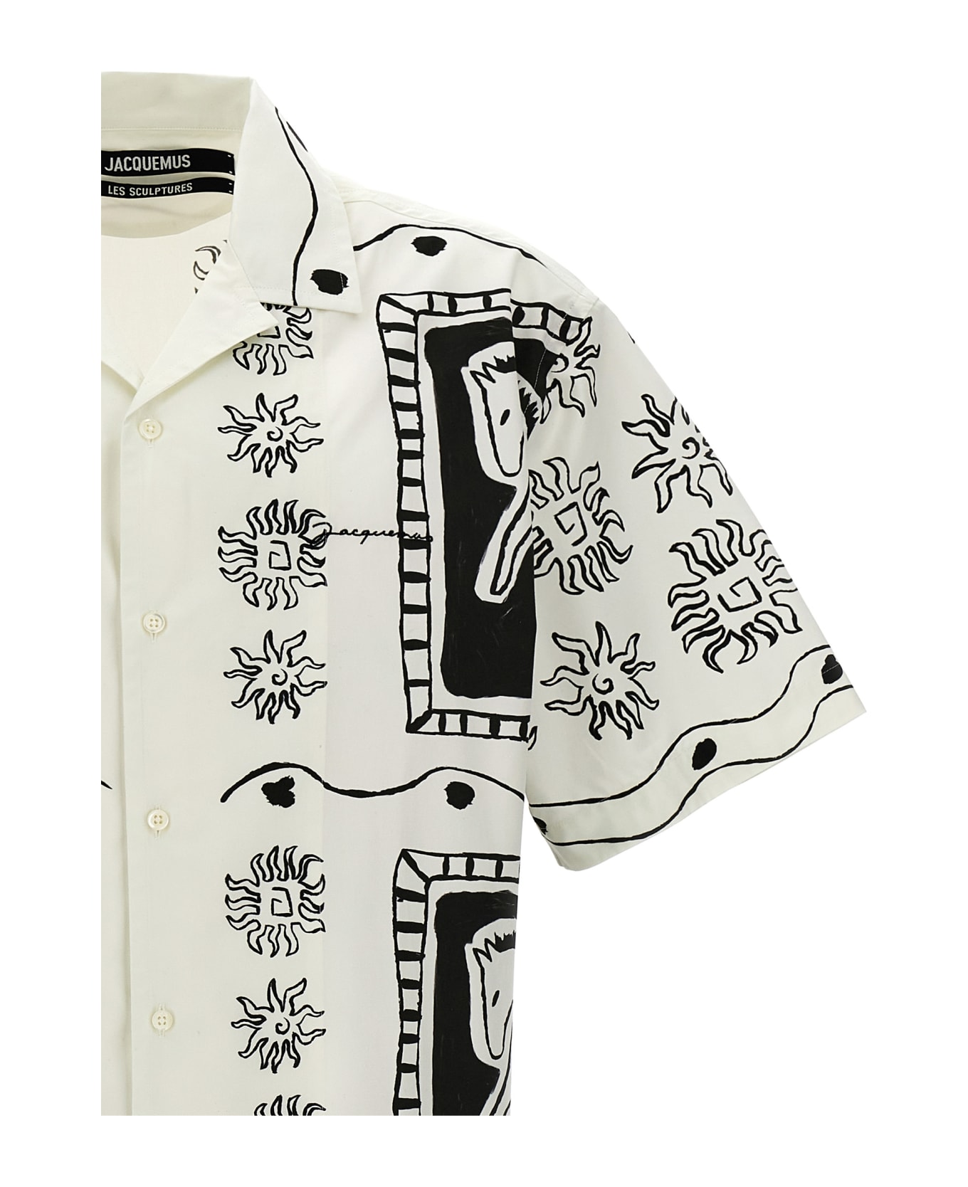 Jacquemus 'la Chemise Jean' Shirt - White/Black シャツ
