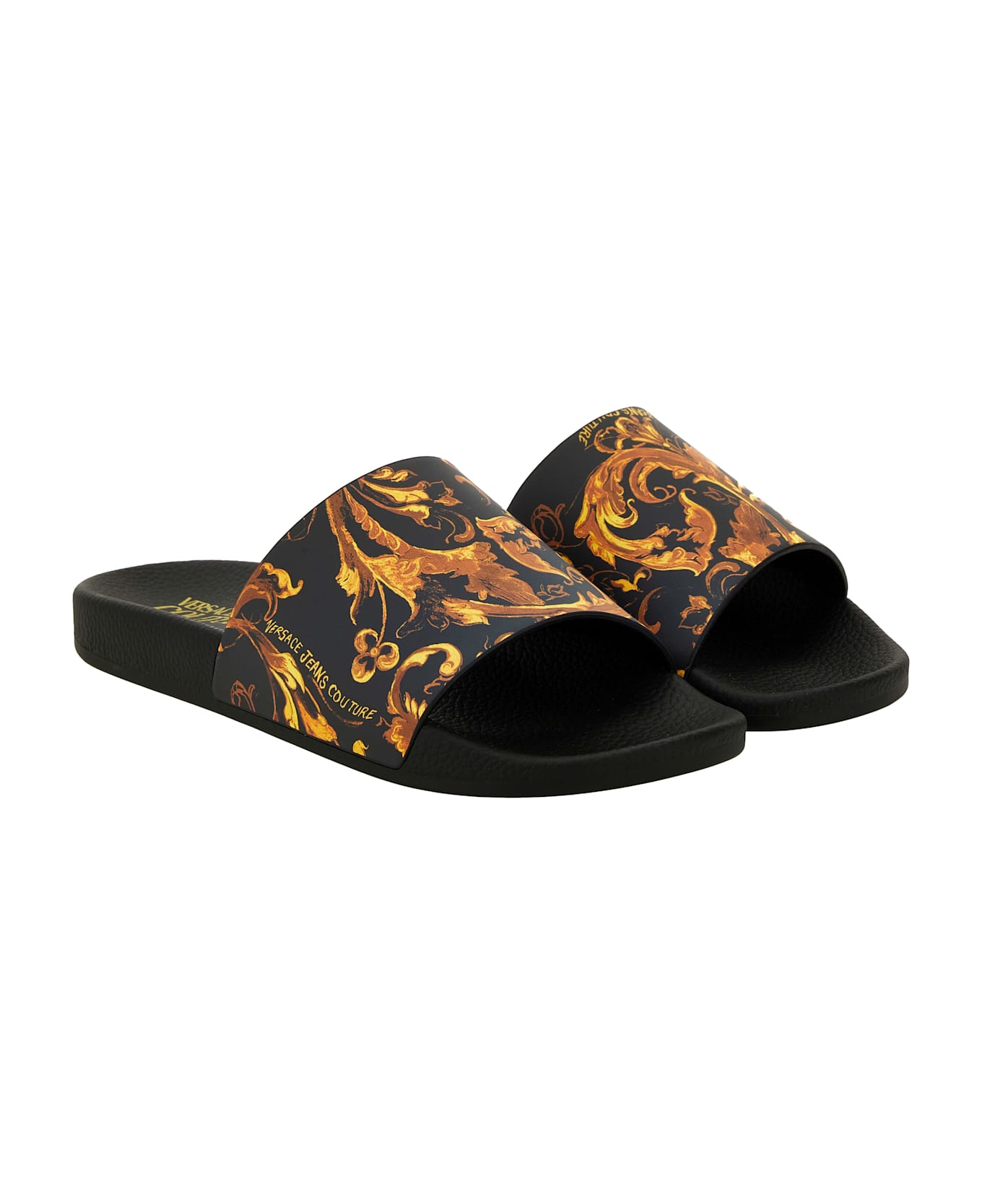 Versace Jeans Couture Pool Slides - Black