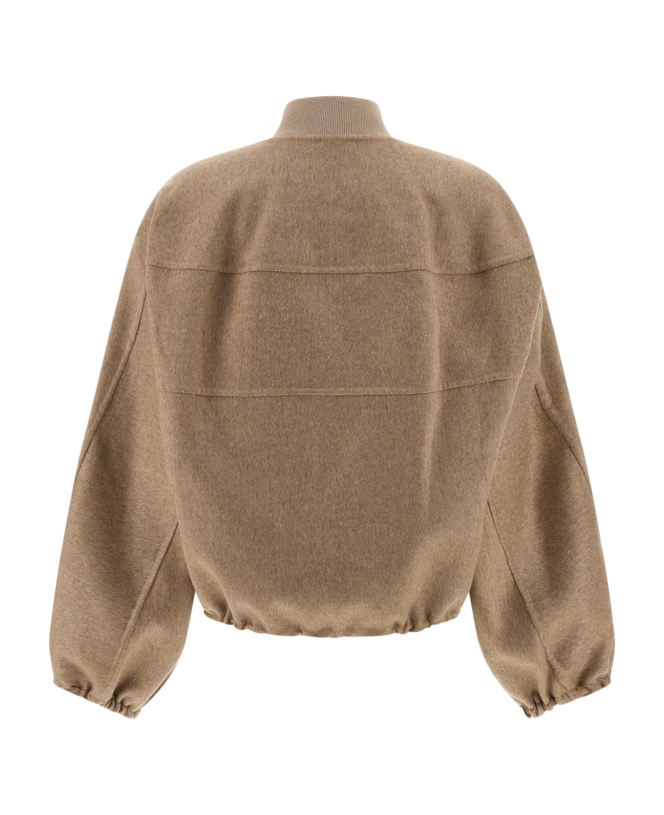 Fabiana Filippi Cashmere Bomber Jacket - Beige