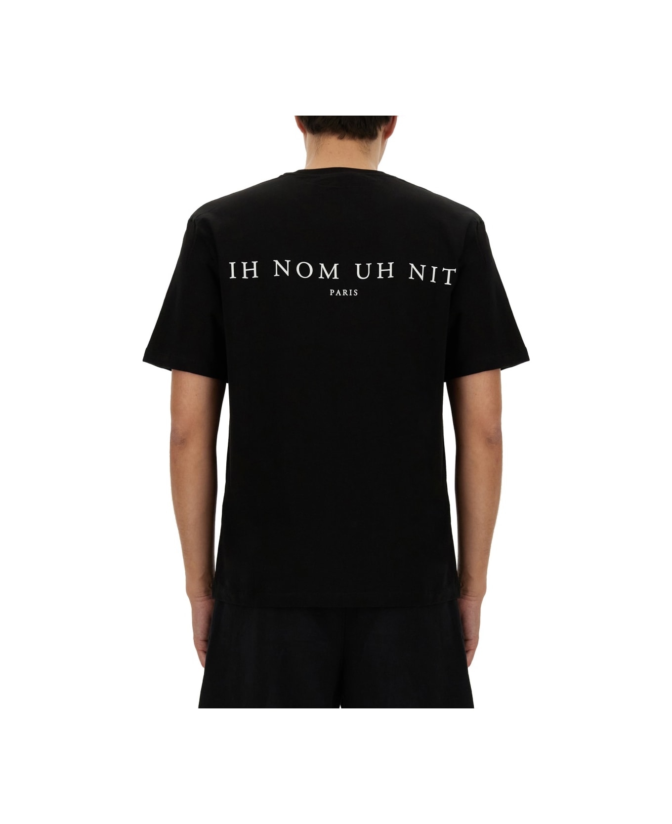 ih nom uh nit "mask Authentic With" T-shirt - BLACK