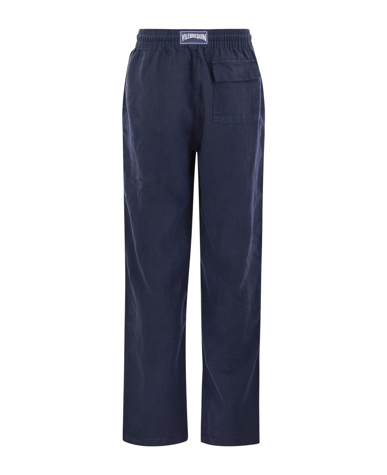 Vilebrequin Linen Trousers - Marine Blue