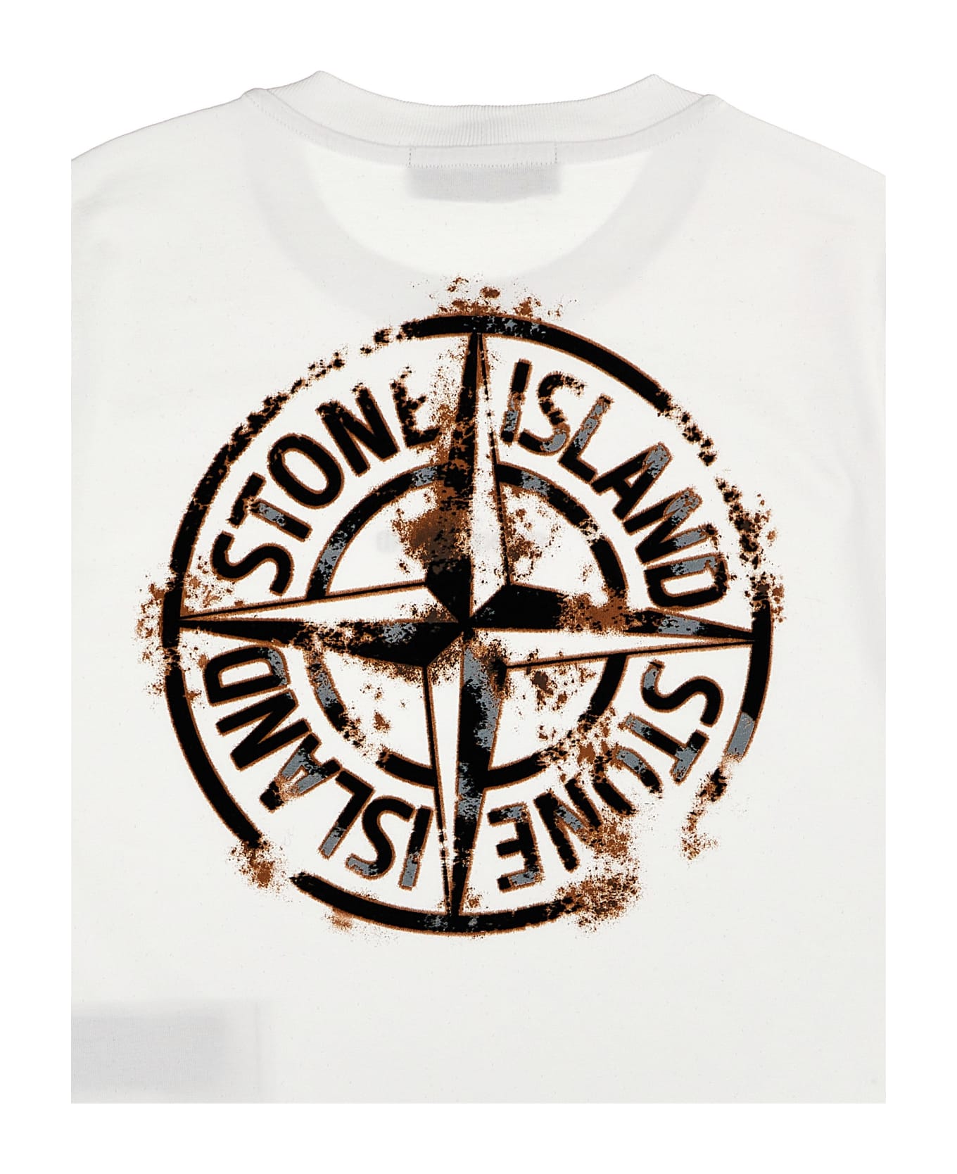 Stone Island Logo Print T-shirt