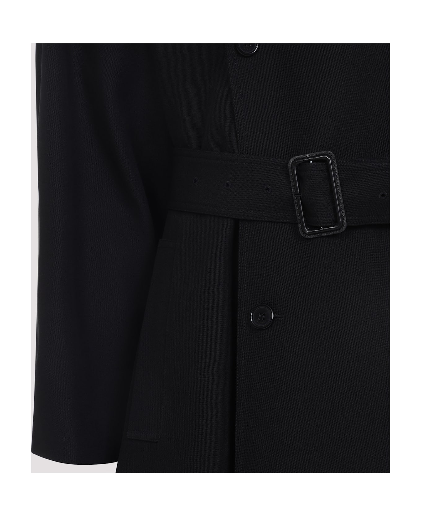 Saint Laurent Wool Coat - Noir
