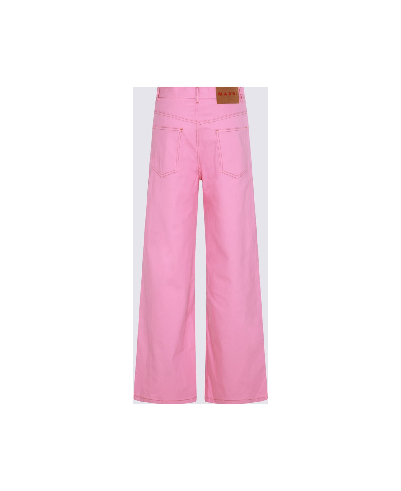 Marni Pink Cotton Jeans - PINK CLEMATIS