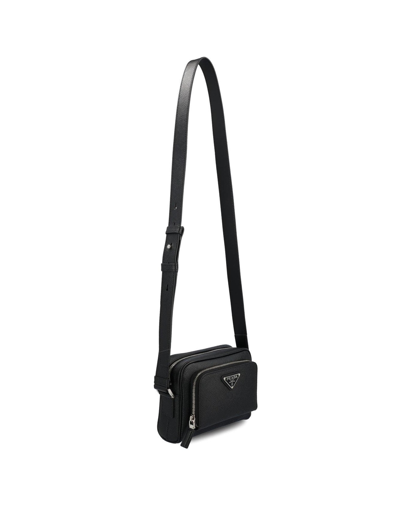 Prada Triangle-logo Zipped Crossbody Bag - NERO