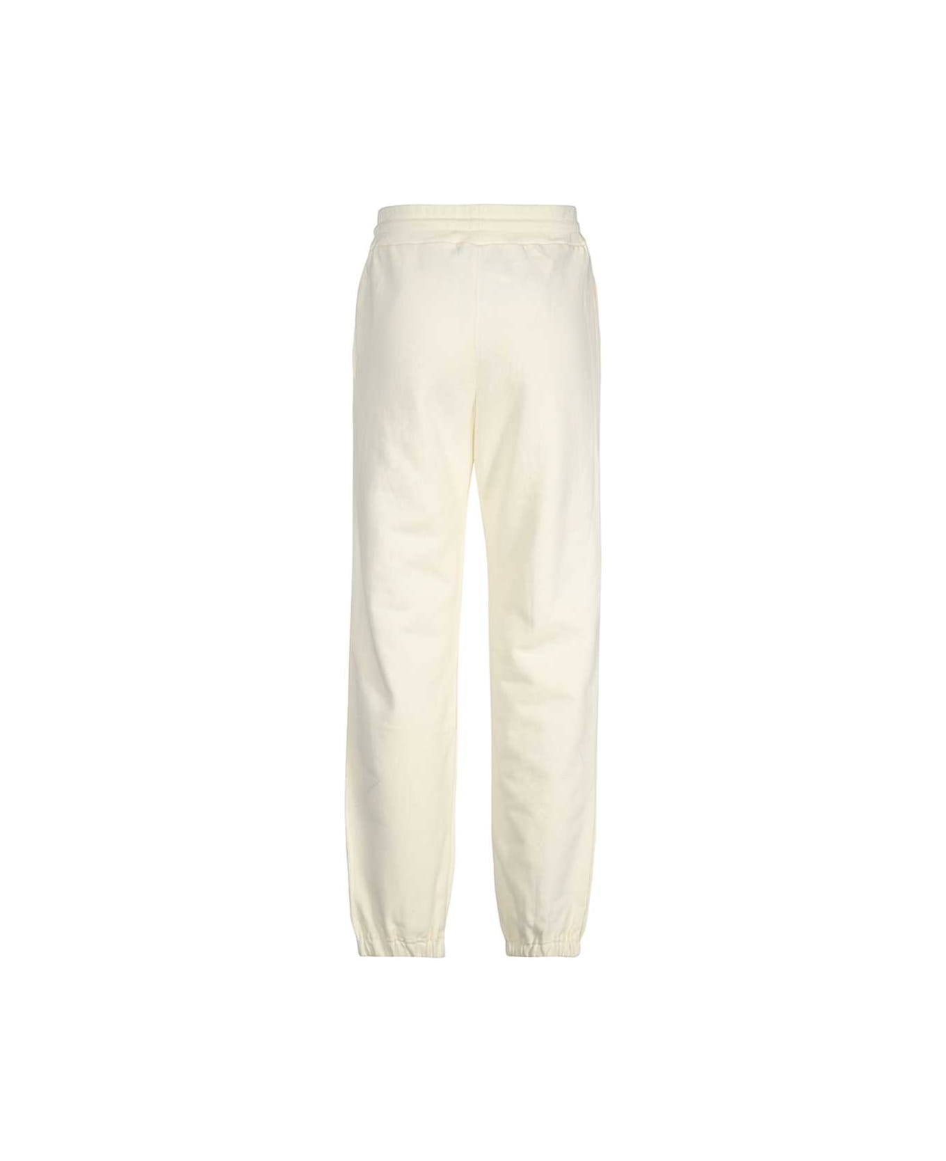MSGM Logo Print Sweatpants - Ivory
