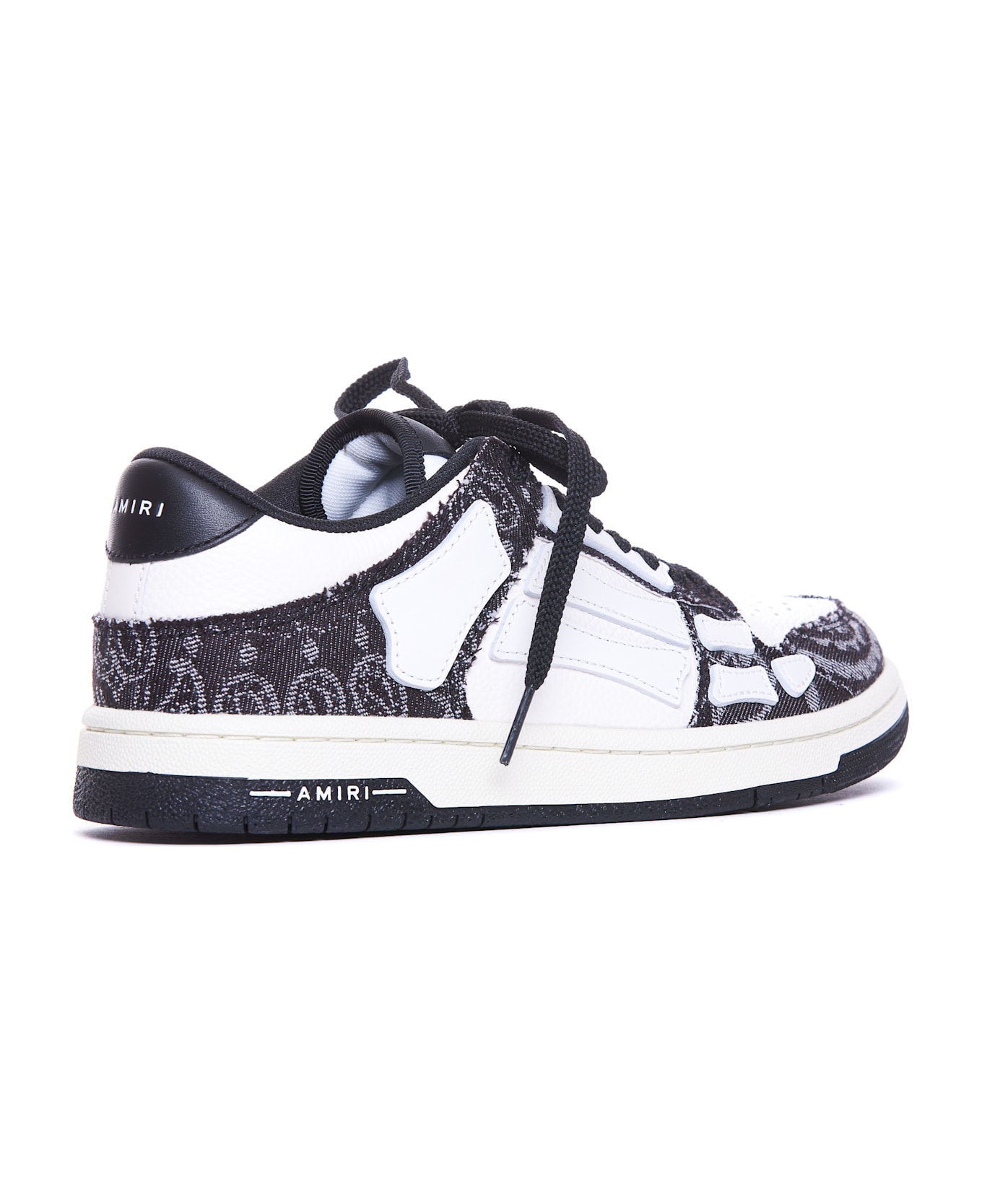 AMIRI Bandana Denim Skel Sneakers - Black