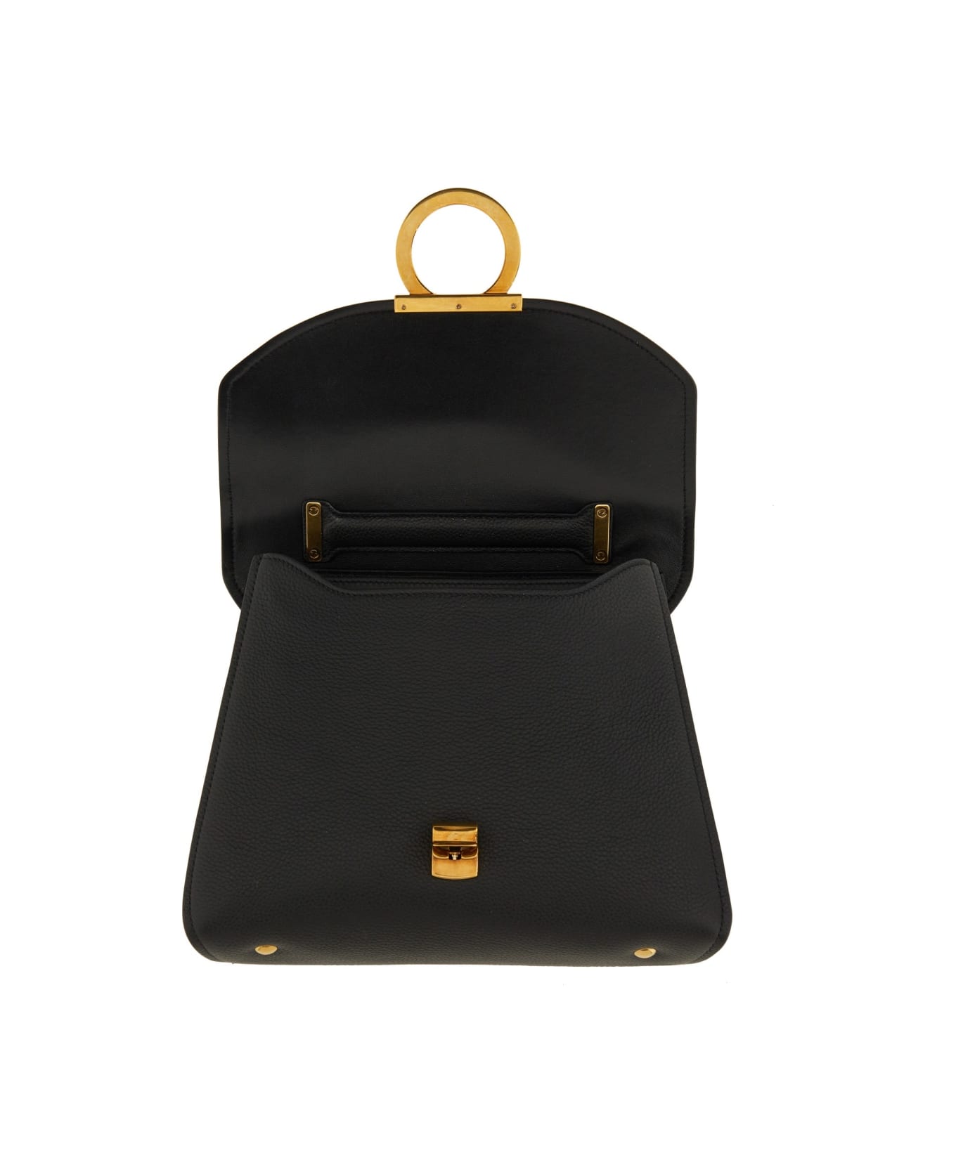 Ferragamo Mini Hooks Handbag - BLACK