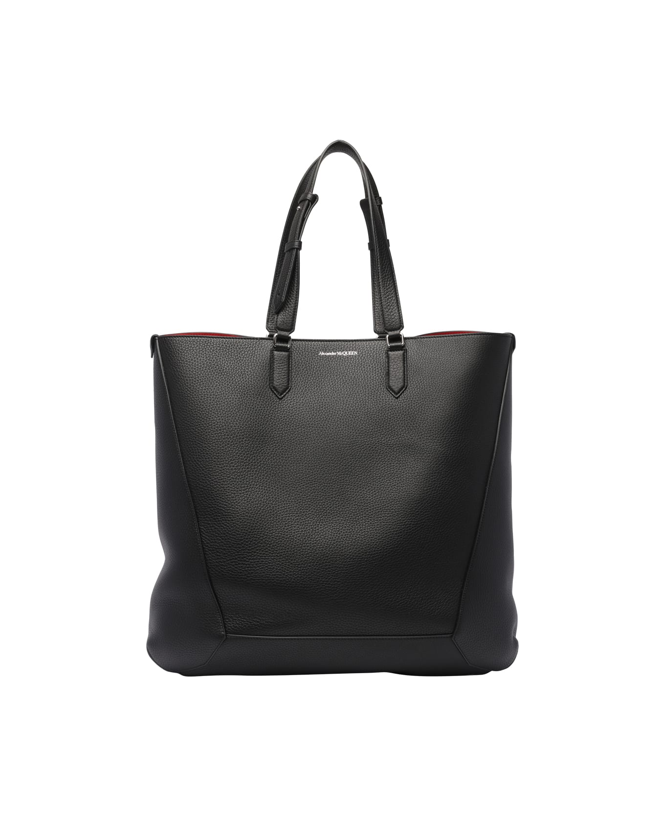 Alexander McQueen Tote Bag Large The Edge - Black トートバッグ