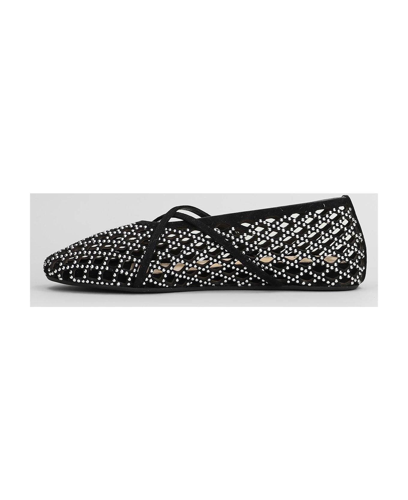 Mach 
Mach Ballet Flats In Black Leather - black