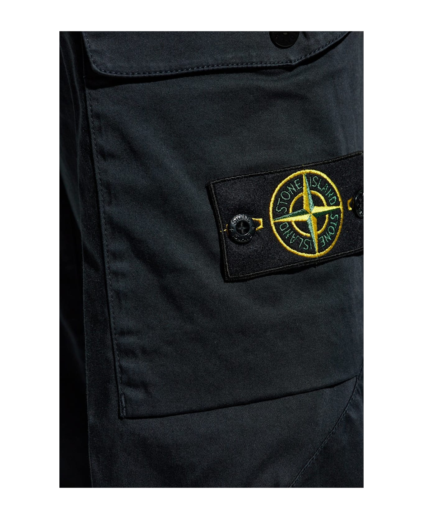 Stone Island Compass Patch Cargo Pants - BLEU