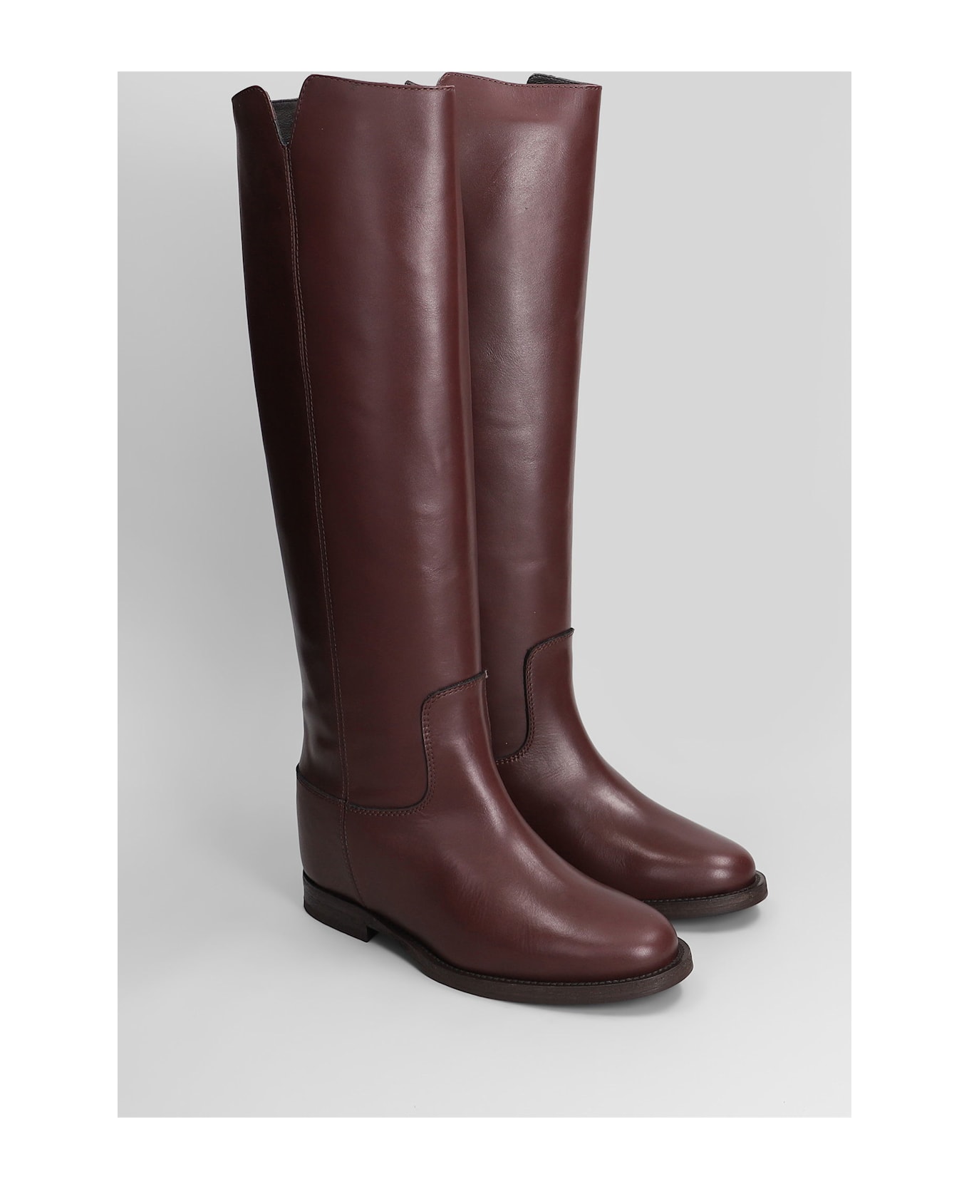 Via Roma 15 In Bordeaux Leather - bordeaux ブーツ