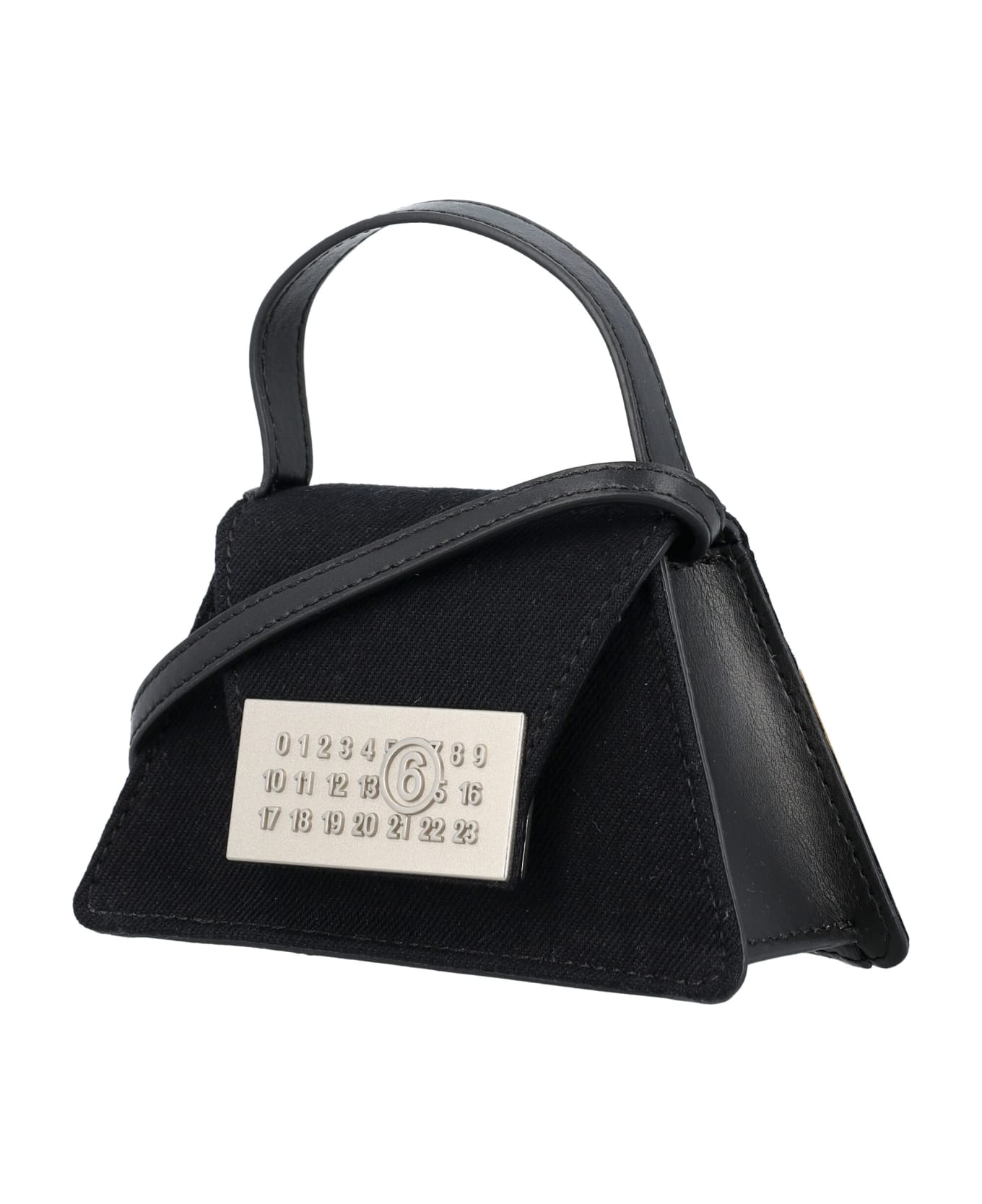 MM6 Maison Margiela Numeric Mini Crossbody Bag - BLACK/WHITE トートバッグ
