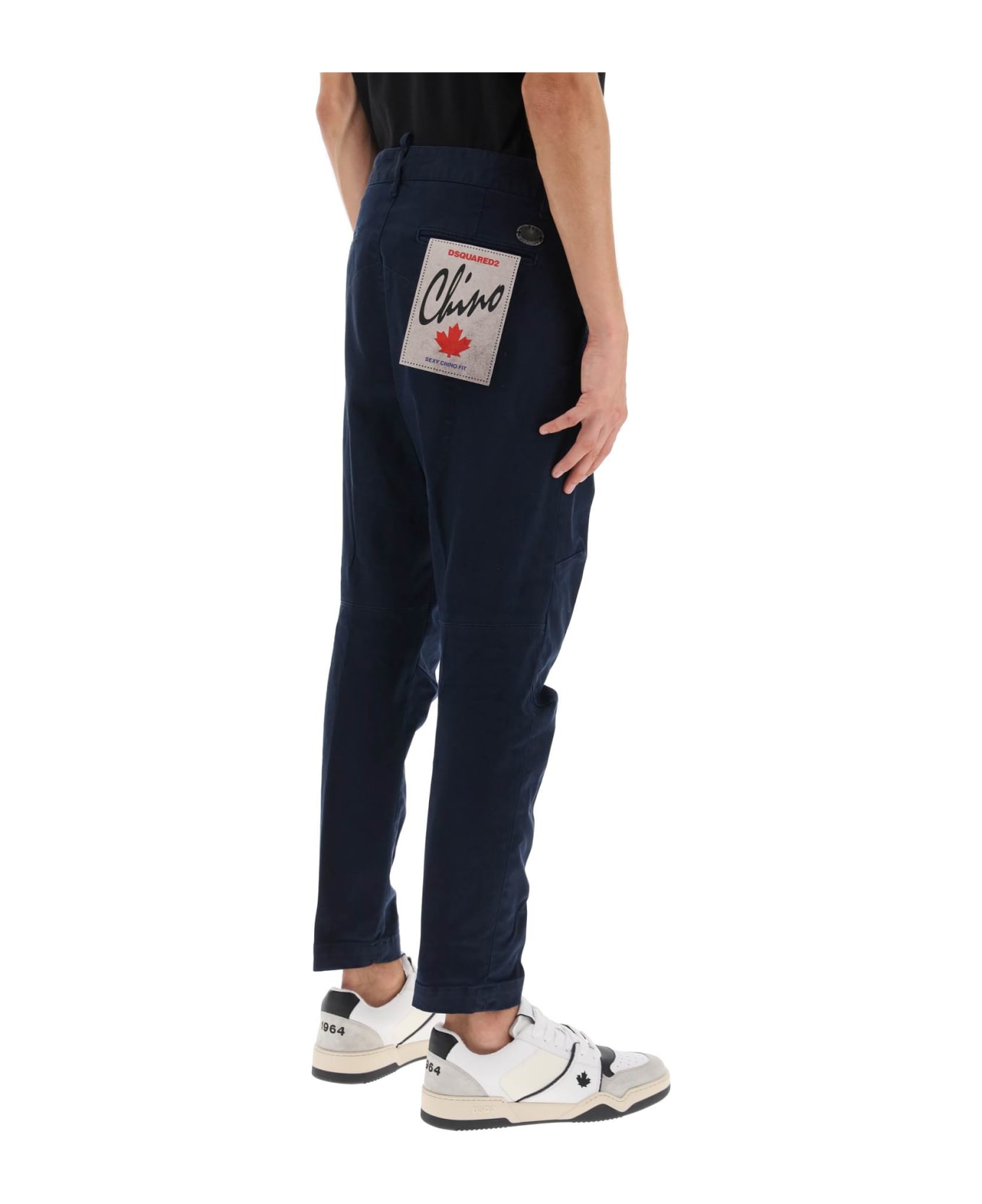 Dsquared2 Chino Cotton Trousers - NAVY BLUE (Blue)