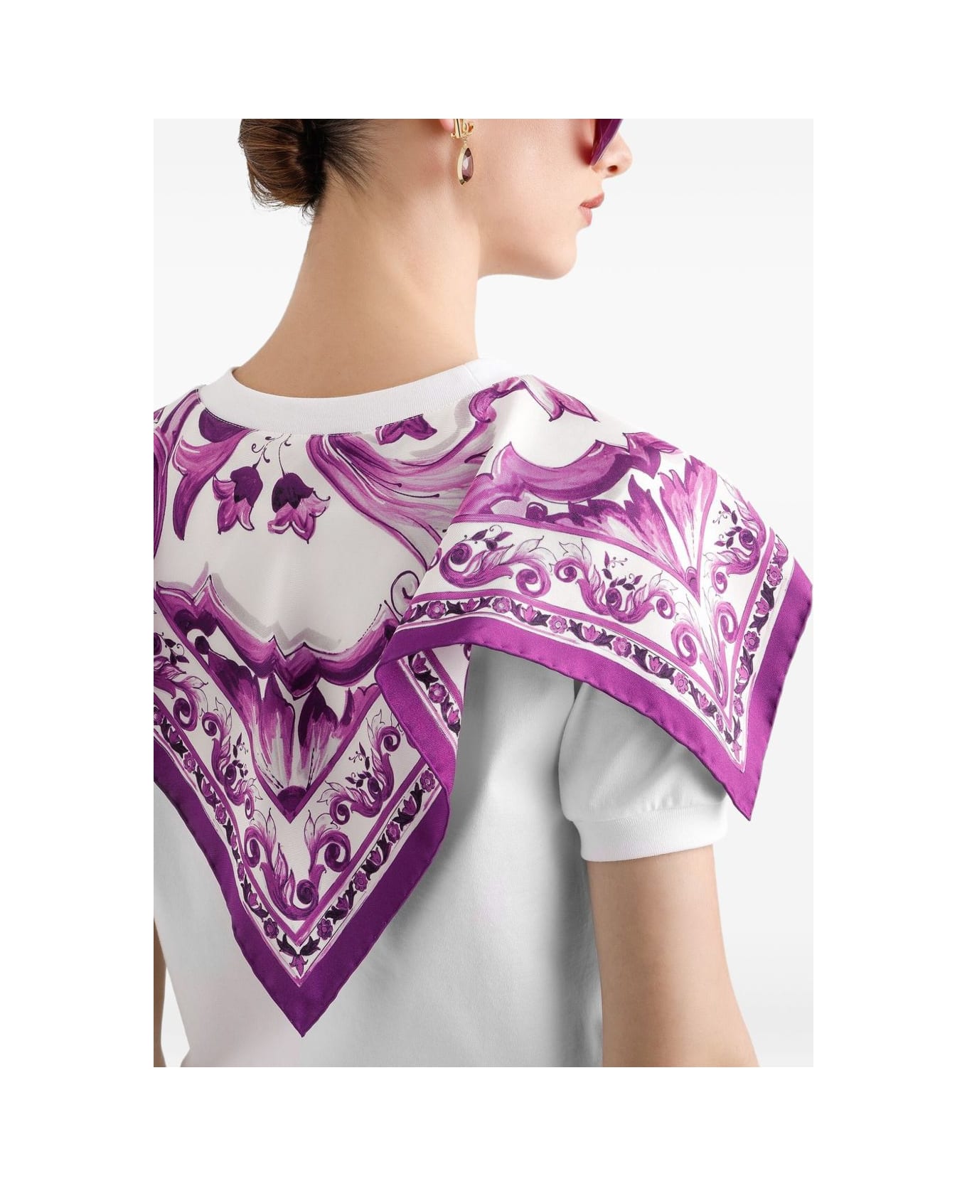 Dolce 
Gabbana T-shirt With Scarf - White