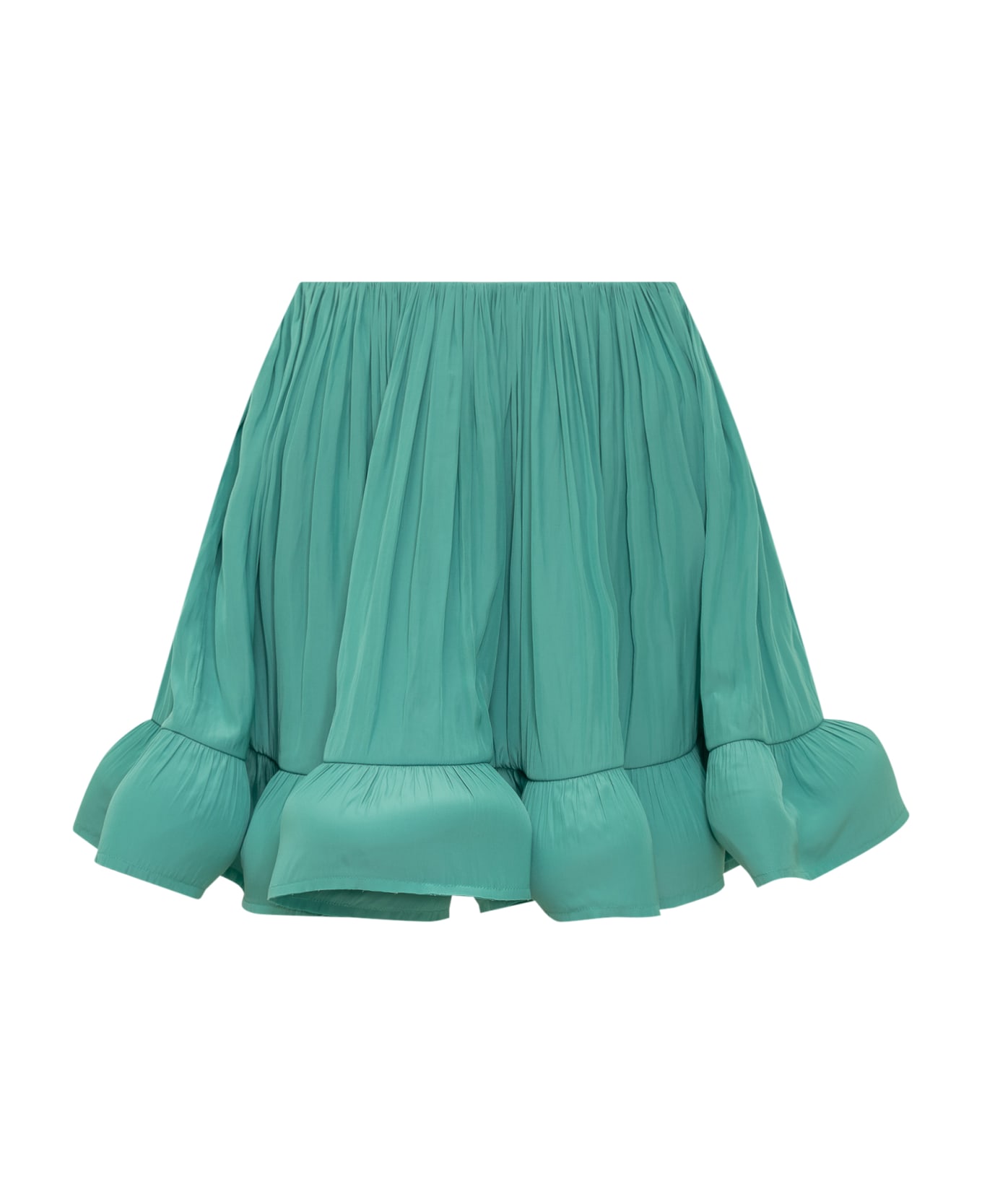 Lanvin Charmeuse Ruffle Skirt - GREEN スカート
