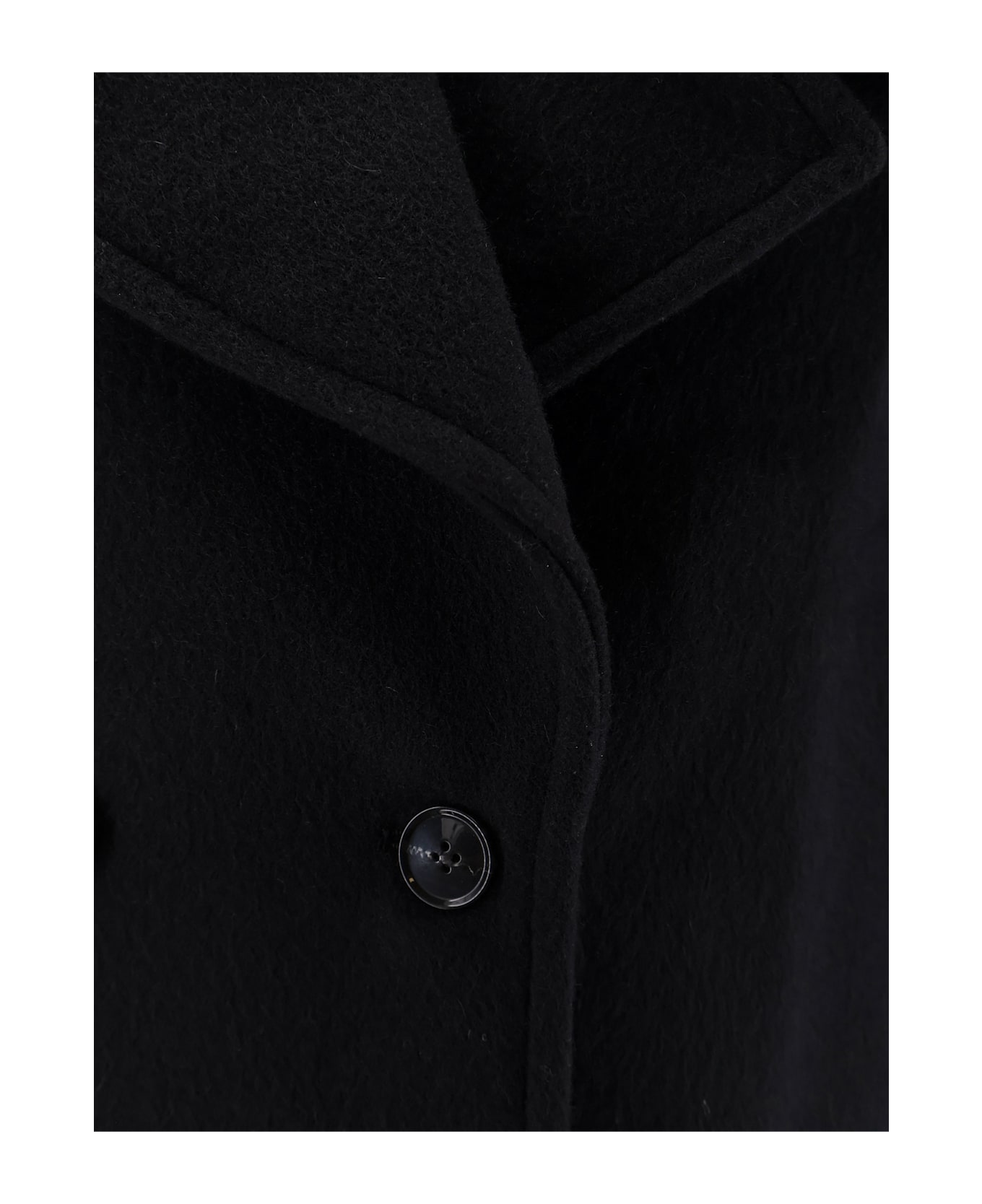 Ivy Oak Jetta Responsible Virgin Wool Peacoat - Black コート