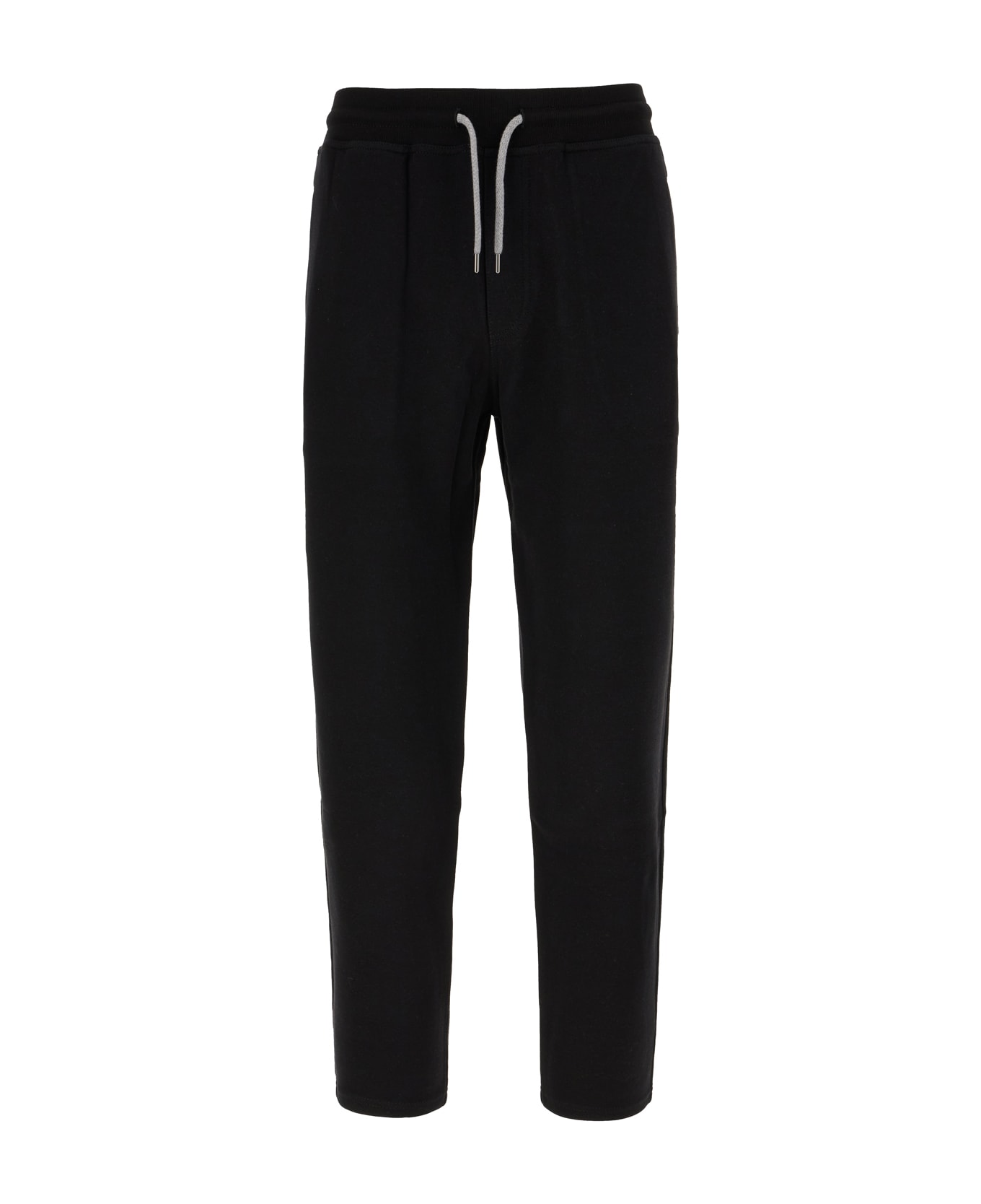 Brunello Cucinelli Black Cotton Blend Joggers - COBALT BLUE