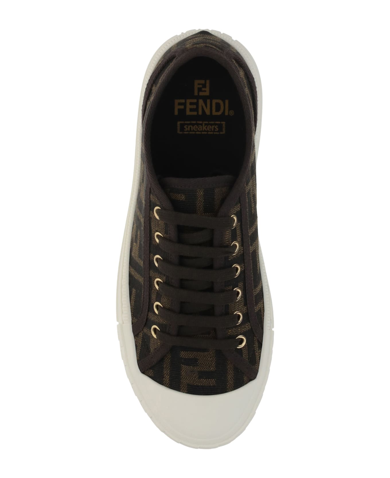 Fendi Ff Sneakers - Brown