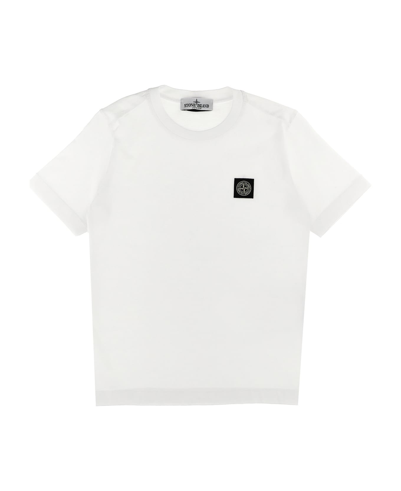 Stone Island Junior Logo Patch T-shirt - White