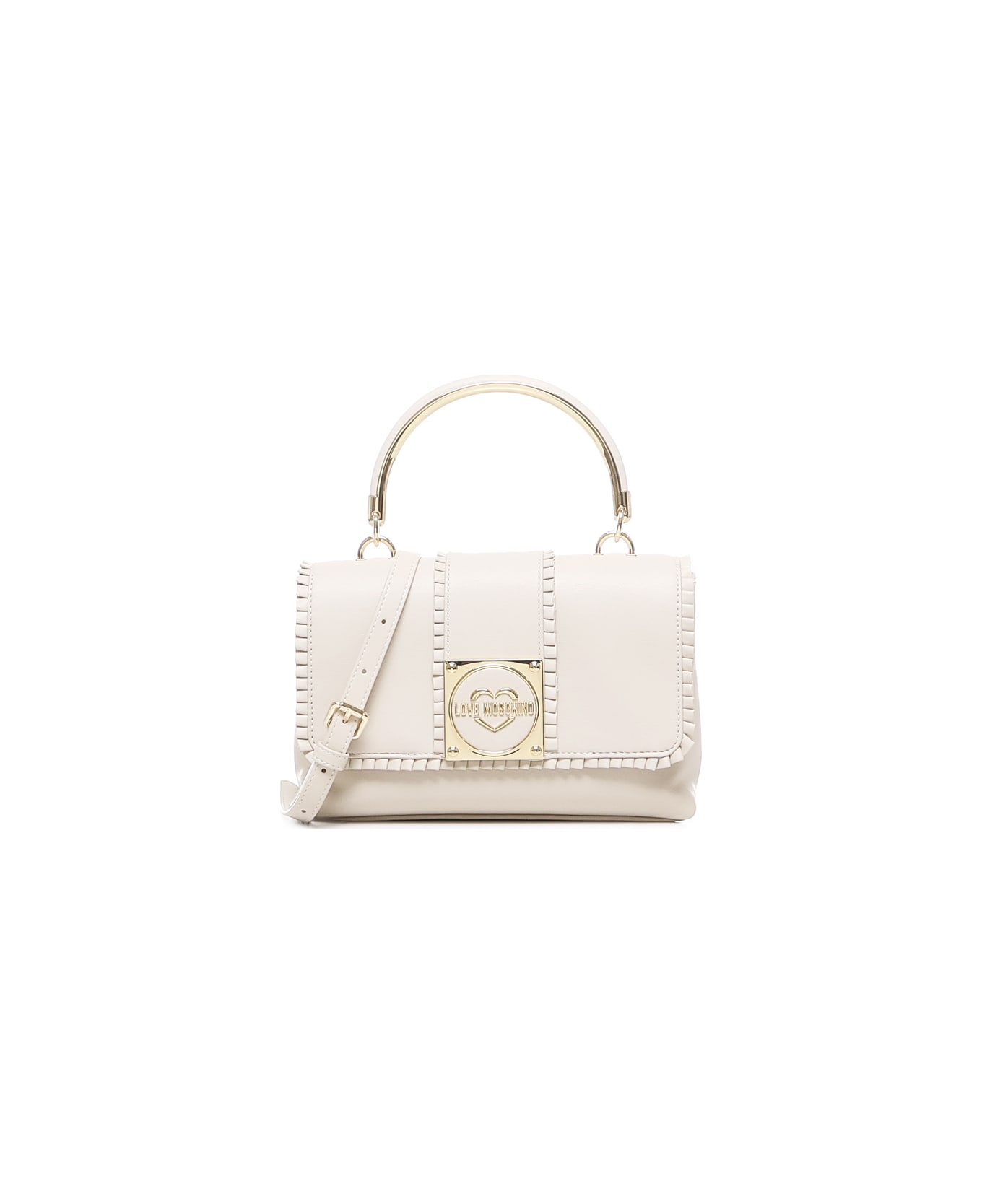 Love Moschino Bag With Handle And Logo - White