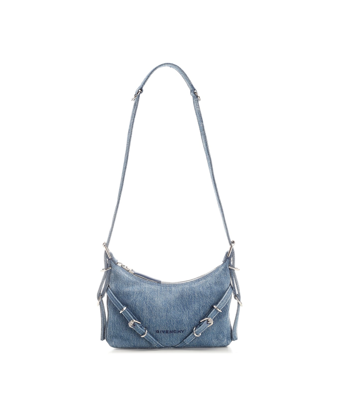 Givenchy Mini 'voyou' Shoulder Bag - Clear Blue